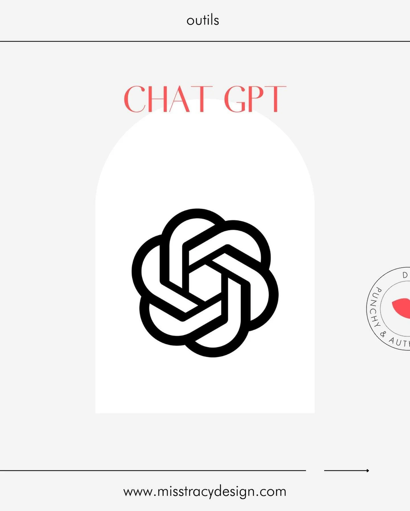 CHAT GPT

Un outil qui me faisait peur, mais que j&rsquo;ai r&eacute;cemment commenc&eacute; &agrave; d&eacute;couvrir et dont je ne peux plus me passer. Gr&acirc;ce &agrave; ma BFF @sabeuz qui m&rsquo;a conseill&eacute; une formation de @davebirss ,