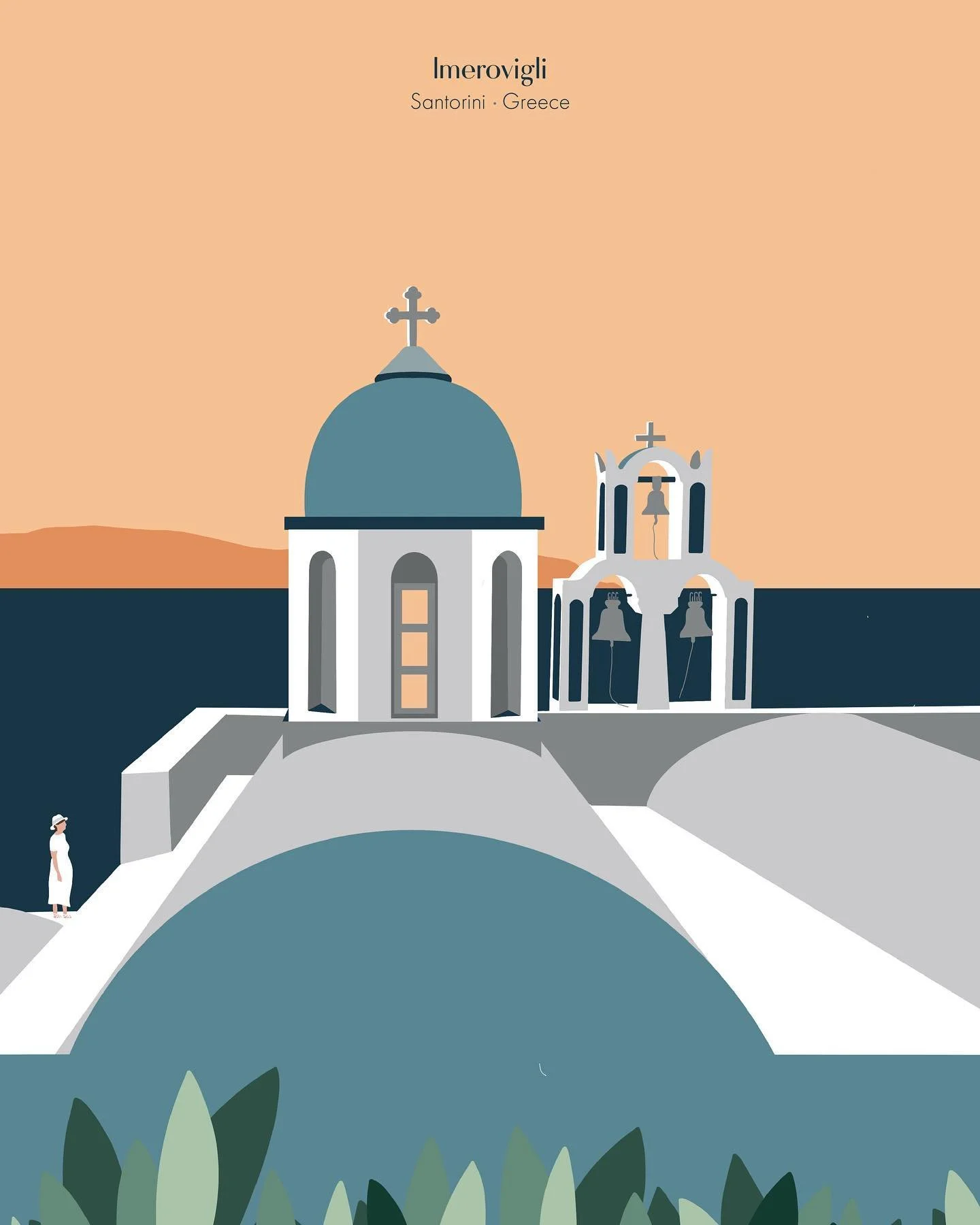 Une illustration pour me replonger dans notre beau voyage en Gr&egrave;ce &agrave; travers les Cyclades en septembre de l&rsquo;ann&eacute;e derni&egrave;re&hellip; qui conna&icirc;t cette &eacute;glise un peu cach&eacute;e mais tellement magnifique?