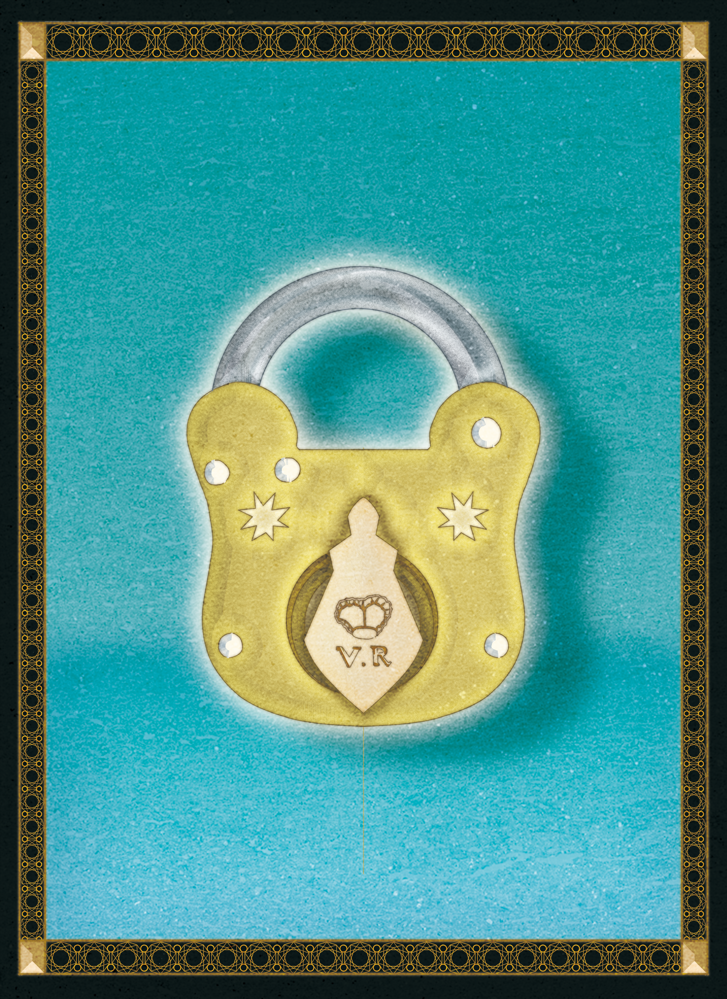 Tiffany Lock: an expression of love’s enduring protection, inspired by a padlock from The Tiffany Archives that dates to 1883. The above illustration is for the riddle.