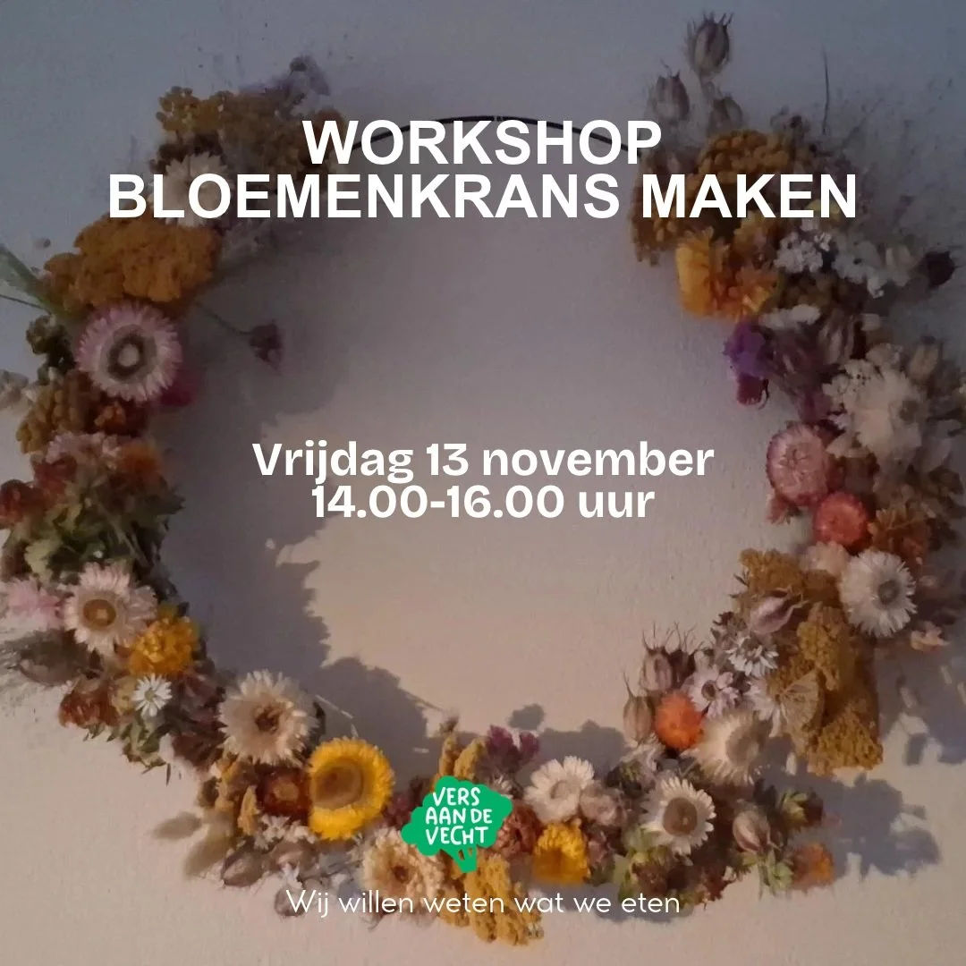 Workshop Bloemenkrans maken met tuinder Rosa.

Zin in een gezellige, creatieve dag tussen de bloemen? Kom meedoen met de bloemenworkshop en ontdek hoe je met bloemen iets moois maakt om nog lang van te genieten.

Deze workshop wordt gefaciliteerd doo