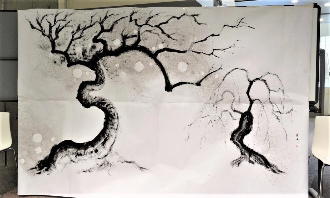 Raging plum tree