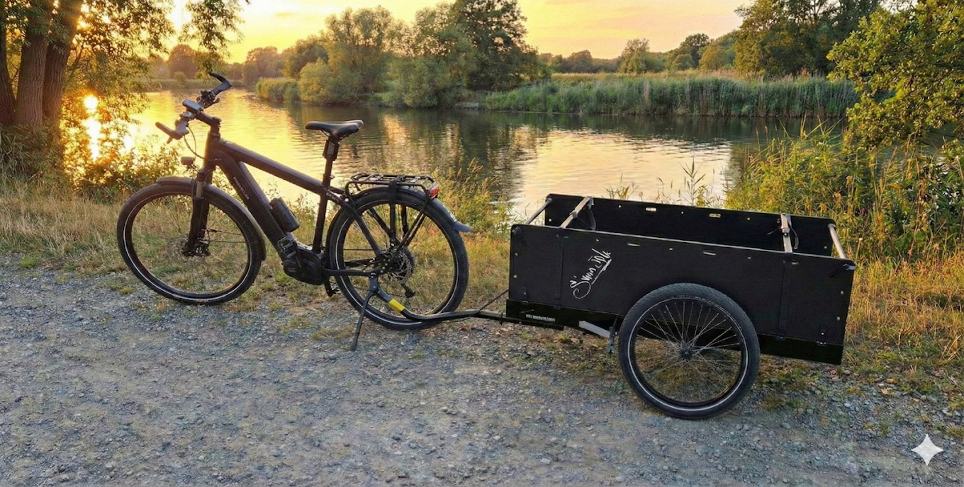 Angeln mit dem Fahrrad