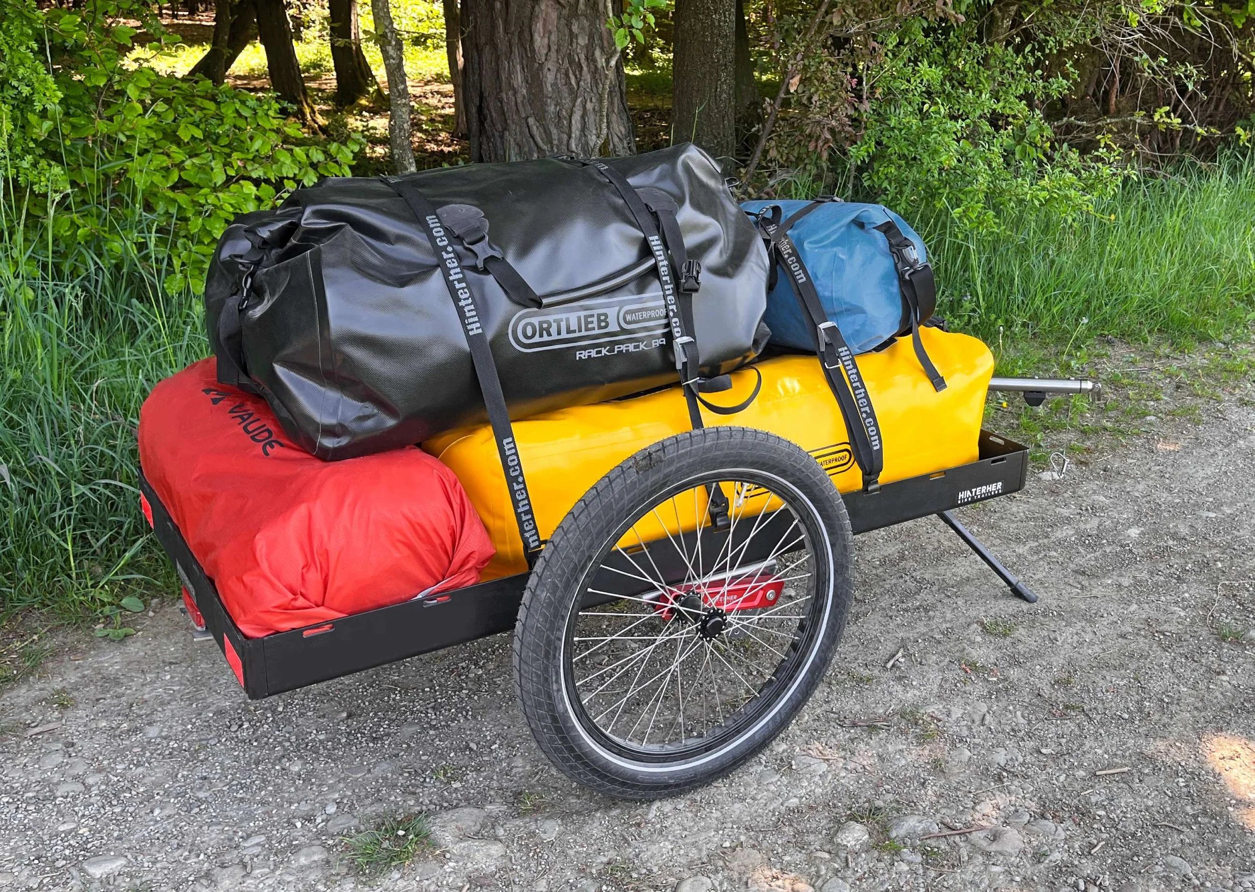 Hinterher Large Bicycle Trailer with Suspension by Hinterher Hxxxl Suspension, Black.jpg