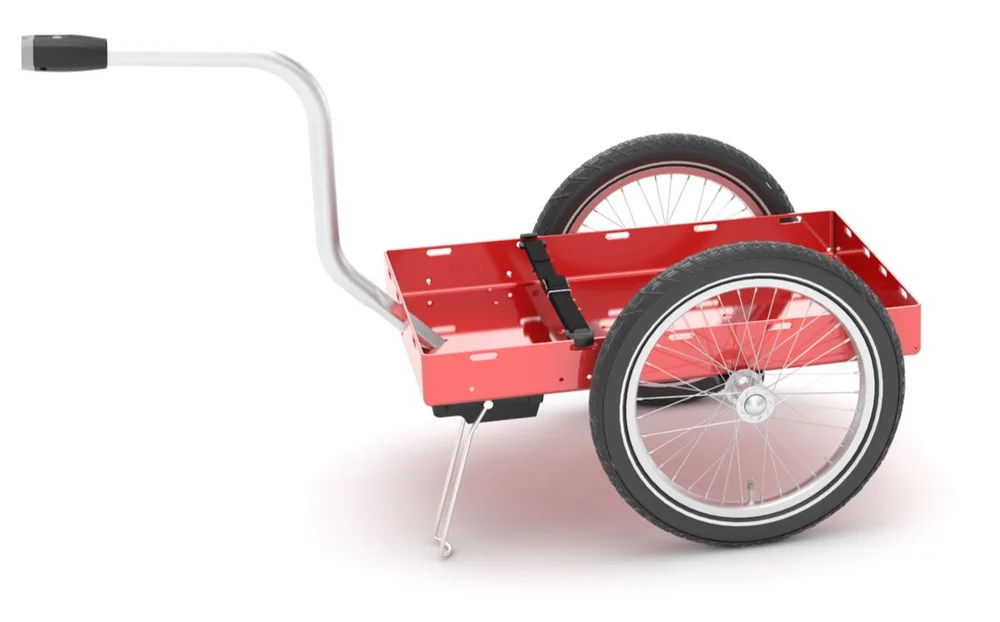 Hmini Der kleine leistungsstarke Fahrradanhänger für eine Eurobox