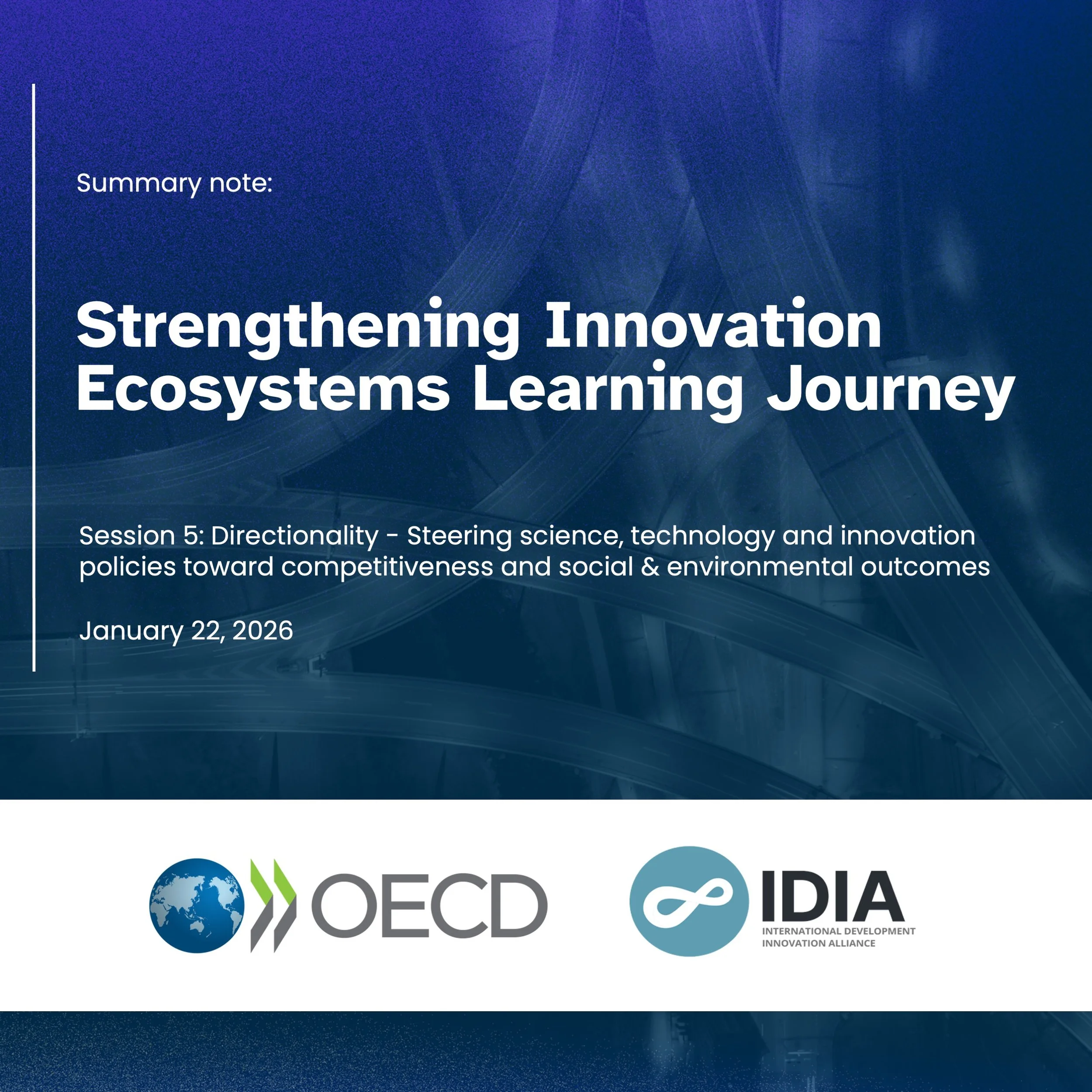 OECD Ecosystem Strengthening Learning Journey Series Session Five
