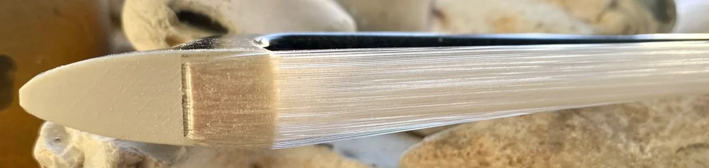 Detail of a vegan cello bow