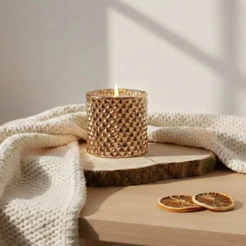 Sweet Orange Aromatherapy Candle Rose Gold Jar