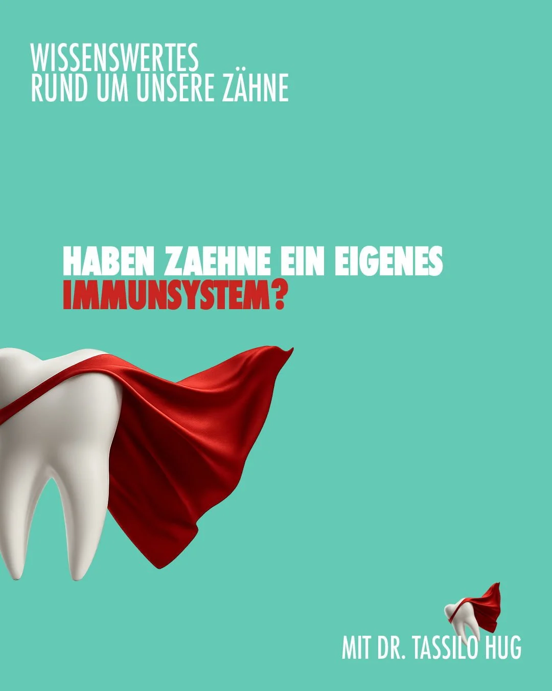 𝐔𝐧𝐠𝐥𝐚𝐮𝐛𝐥𝐢𝐜𝐡, 𝐚𝐛𝐞𝐫 𝐰𝐚𝐡𝐫!
Z&auml;hne verf&uuml;gen &uuml;ber ein eigenes Abwehrsystem. Spezielle Zellen, die sogenannten Odontoblasten, sitzen an der Grenze zwischen Dentin und Pulpa. Sie erkennen bakterielle Reize und reagieren sofo