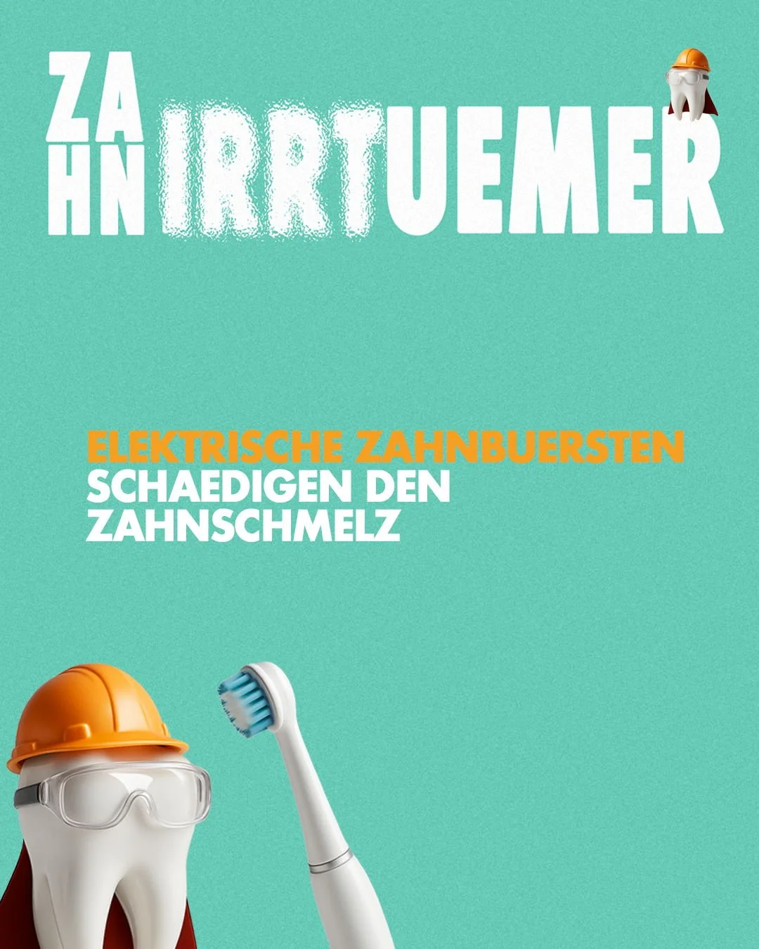 𝐒𝐨 𝐞𝐢𝐧 𝐐𝐮𝐚𝐭𝐬𝐜𝐡! 🪥
Immer wieder h&ouml;rt man, dass elektrische Zahnb&uuml;rsten den Zahnschmelz sch&auml;digen sollen. Tats&auml;chlich ist das Gegenteil der Fall: Bei richtiger Anwendung reinigen sie besonders schonend und effektiv.
​
W