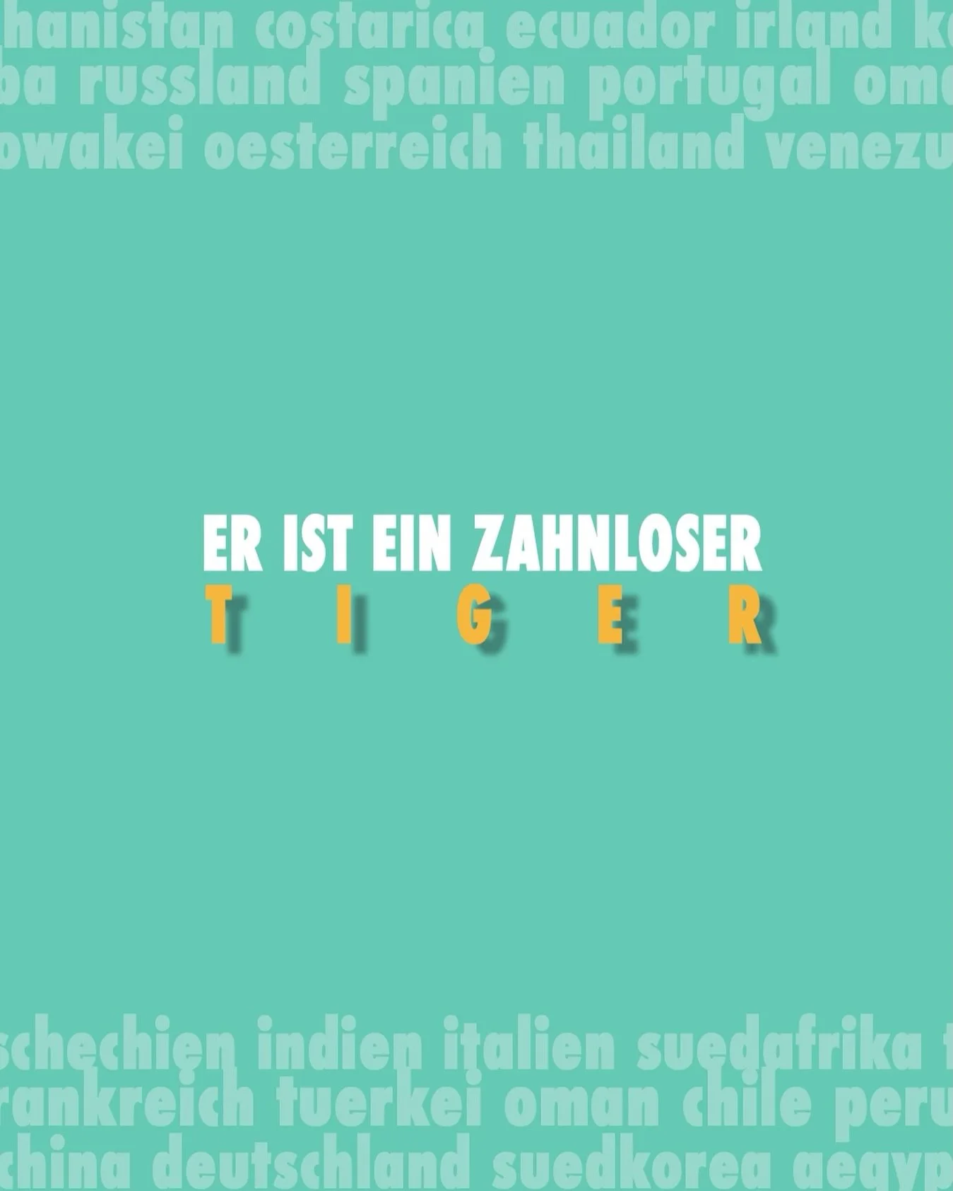 無牙之虎 (𝐰𝐮́ 𝐲𝐚́ 𝐳𝐡𝐢̄ 𝐡𝐮̌)
Den &bdquo;Tiger ohne Z&auml;hne&ldquo; gibt es in vielen Sprachen. Der bildstarke Ausdruck wirkt auf den ersten Blick widerspr&uuml;chlich, denn ein Tiger ist m&auml;chtig, gef&auml;hrlich und furchteinfl&ouml;&szlig