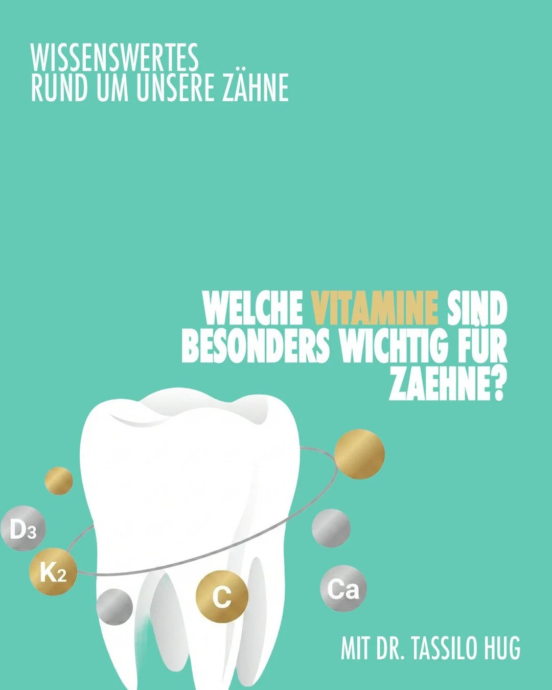 𝐒𝐭𝐚𝐫𝐤𝐞 𝐙𝐚̈𝐡𝐧𝐞 𝐯𝐨𝐧 𝐢𝐧𝐧𝐞𝐧 𝐡𝐞𝐫𝐚𝐮𝐬! 
Damit unser L&auml;cheln dauerhaft strahlt und unsere Z&auml;hne stark bleiben, brauchen wir mehr als nur 2-mal t&auml;glich Zahnpasta. Besonders wichtig ist Vitamin D, das unserem K&ouml;rper