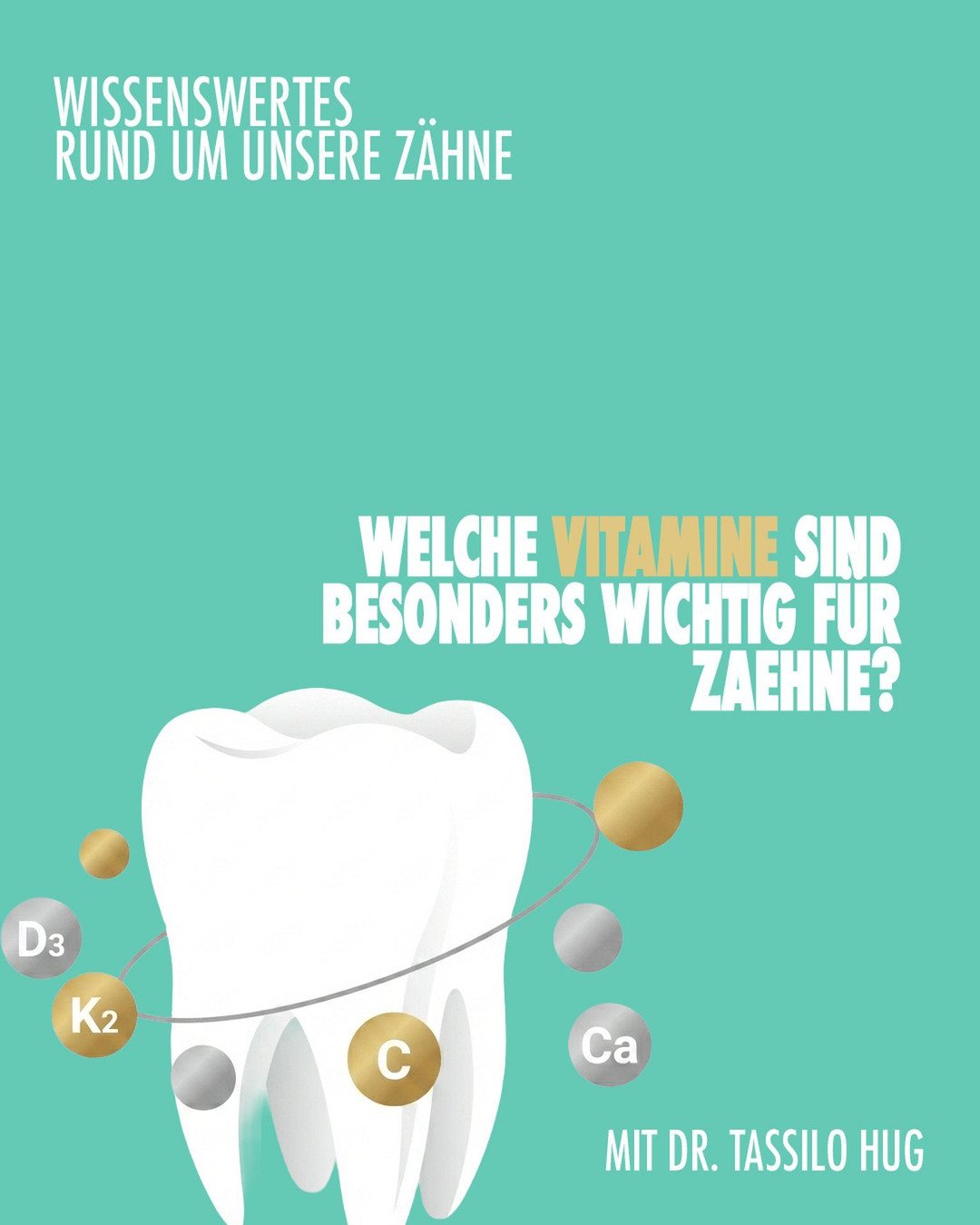 𝐒𝐭𝐚𝐫𝐤𝐞 𝐙𝐚̈𝐡𝐧𝐞 𝐯𝐨𝐧 𝐢𝐧𝐧𝐞𝐧 𝐡𝐞𝐫𝐚𝐮𝐬! 
Damit unser L&auml;cheln dauerhaft strahlt und unsere Z&auml;hne stark bleiben, brauchen wir mehr als nur 2-mal t&auml;glich Zahnpasta. Besonders wichtig ist Vitamin D, das unserem K&ouml;rper