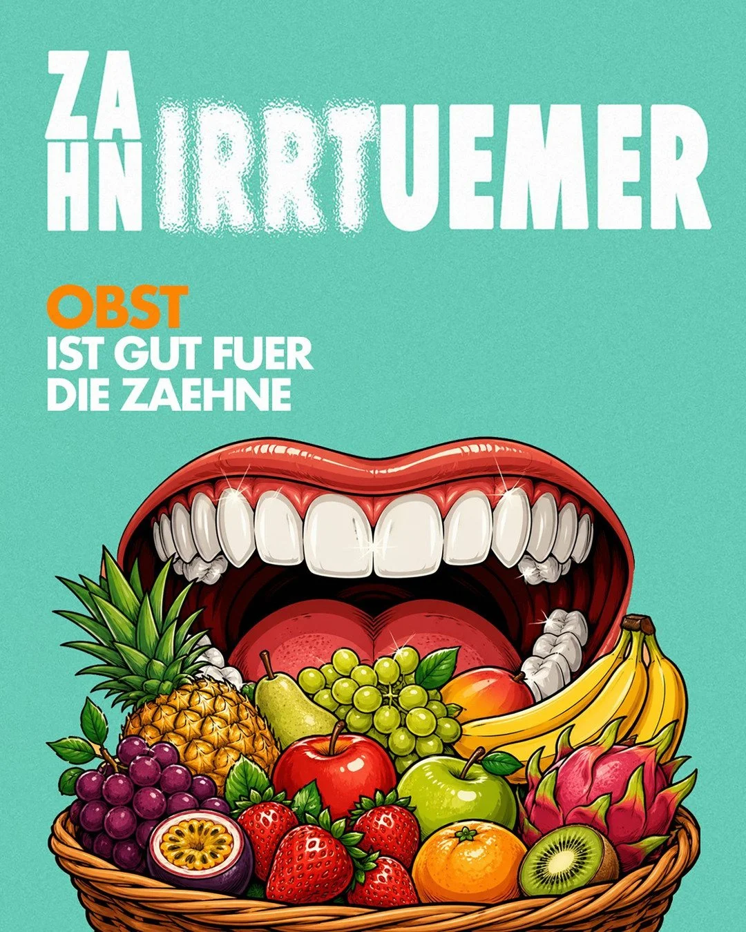 𝐕𝐨𝐧 𝐰𝐞𝐠𝐞𝐧! 🦷🍎
So pauschal stimmt das leider nicht. Obst ist zwar wertvoll f&uuml;r die Ern&auml;hrung, keine Frage. Aber: Fruchts&auml;uren und nat&uuml;rlicher Fruchtzucker k&ouml;nnen den Zahnschmelz durchaus angreifen &ndash; besonders b