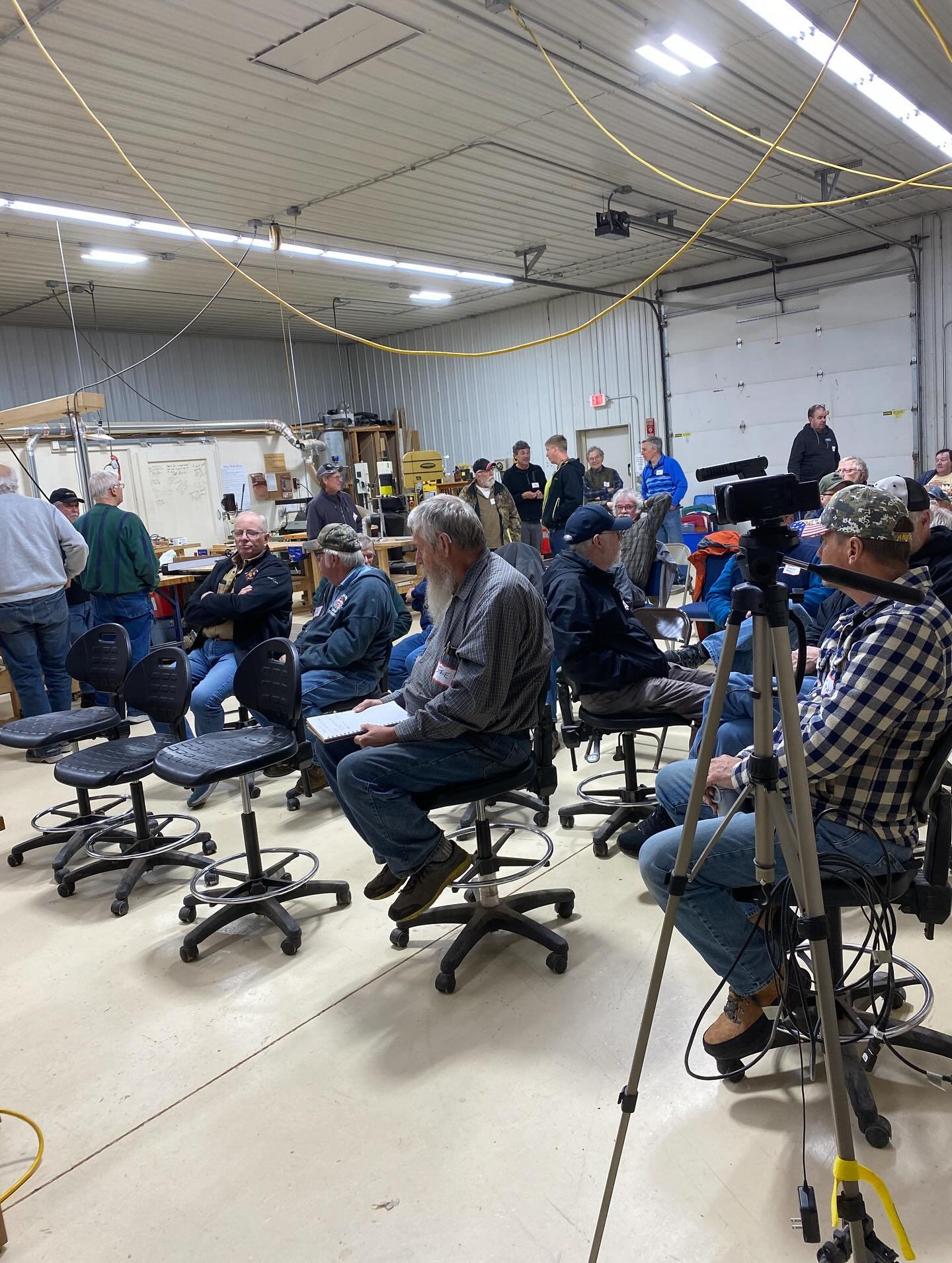 Full house last night for our meeting on joinery&mdash;despite the weather. #biscuits #dominoes #mortiser #woodworking #woodworkingcommunity⚒️