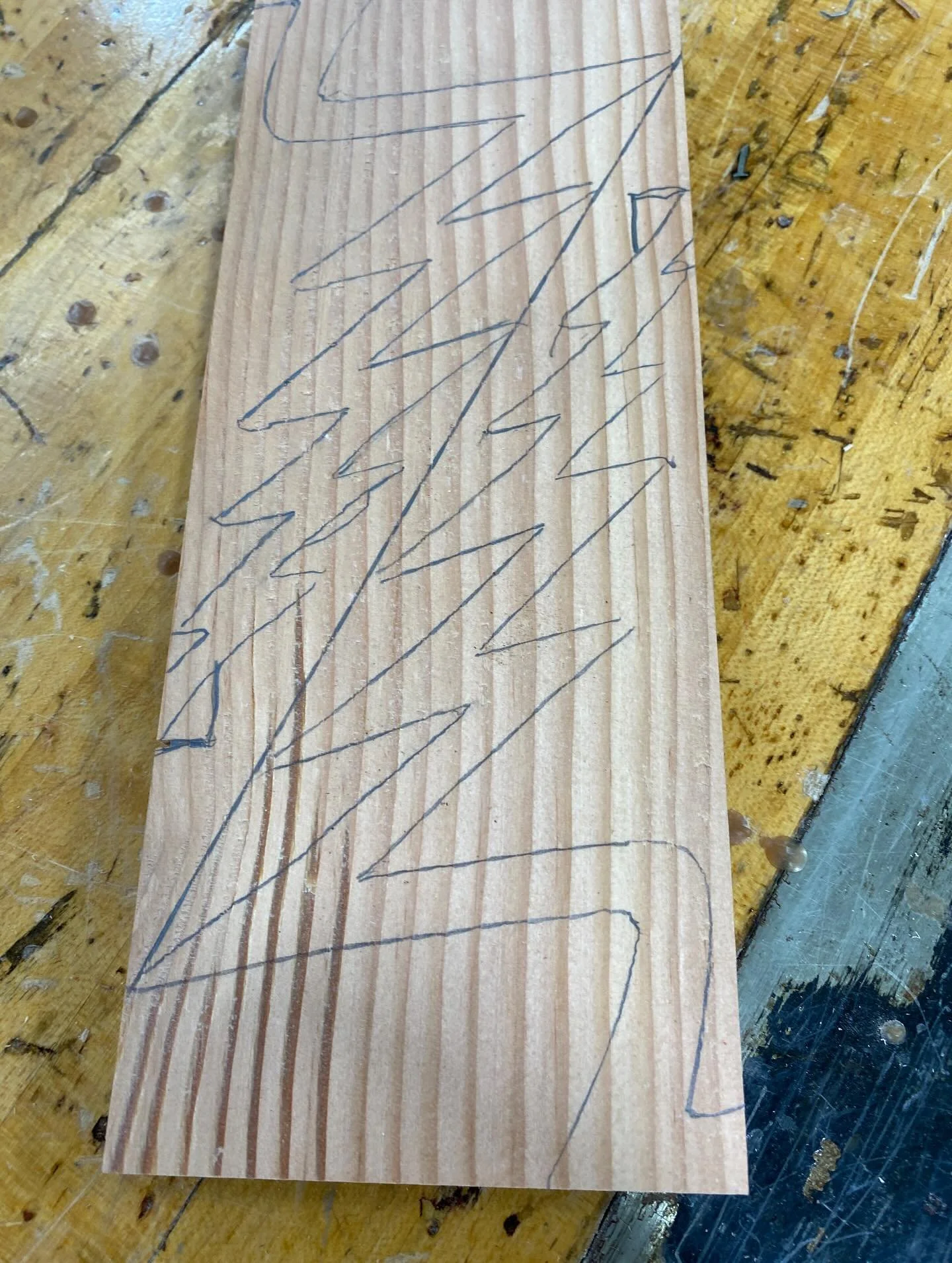 Despite the cold, we had a good turnout at open shop last night. We are in full swing making Christmas gifts&mdash;continuing the n Dec. 9 and 17. This was a project that started off looking like just a bunch of scribbles but, with a bit of bandsawin