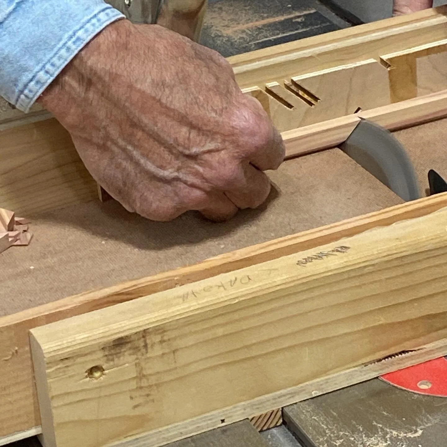 Last night&rsquo;s meeting continued the Santa&rsquo;s workshop theme, making stocking stuffers. In this project we cut tiny mitered pieces for frames that were also ornaments. #precisionwoodworking