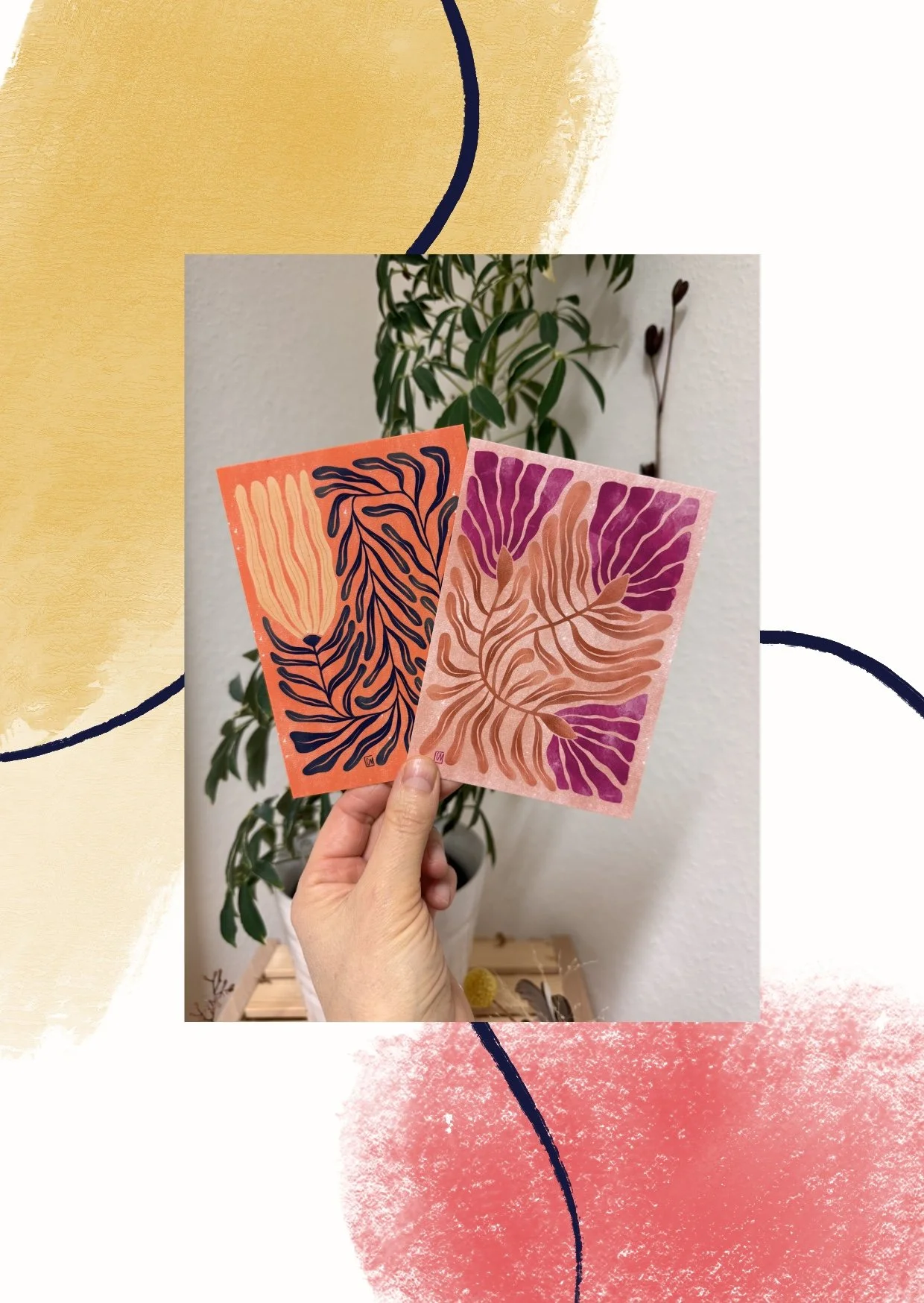 Kartenset "Botanical" - 12 Karten (Variante 2)