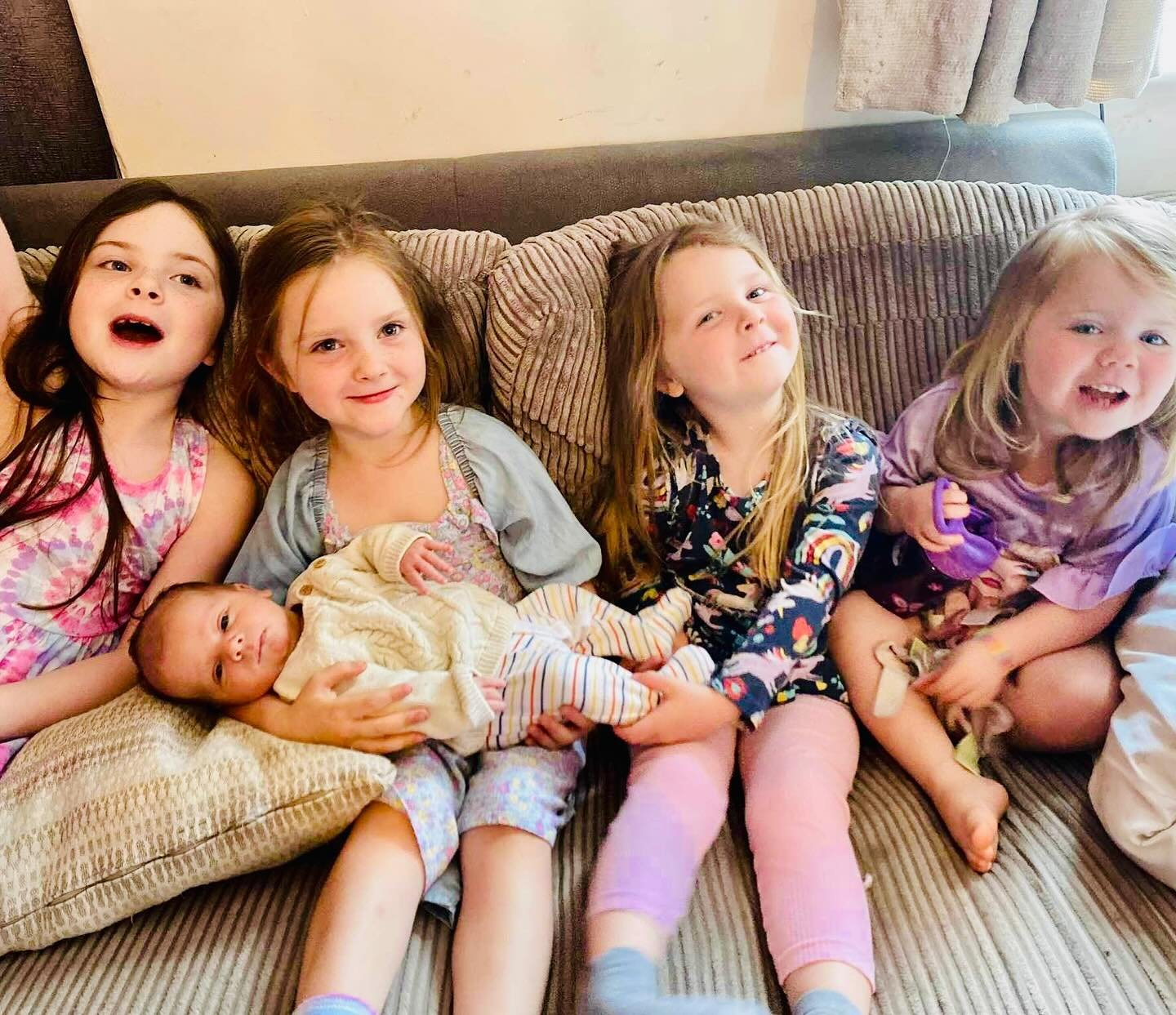 A huge congratulations to one of our lovely munchkin families on the arrival of Baby Errol. 💙 

Congratulations Tasha, Chris, Grace, Haz, Neeve and Odette on becoming a family of 7! 🥰

Thank you for sharing this beautiful photo and we can&rsquo;t w