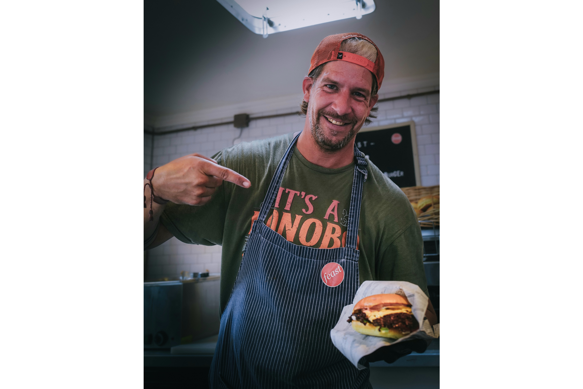 Felix präsentiert unseren Smashed Burger