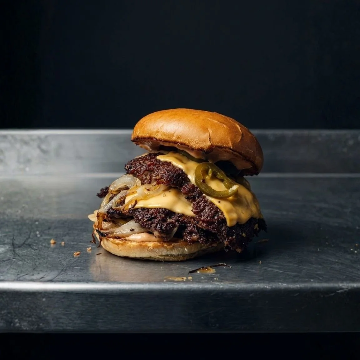 Spicy Fried Onion Burger Double