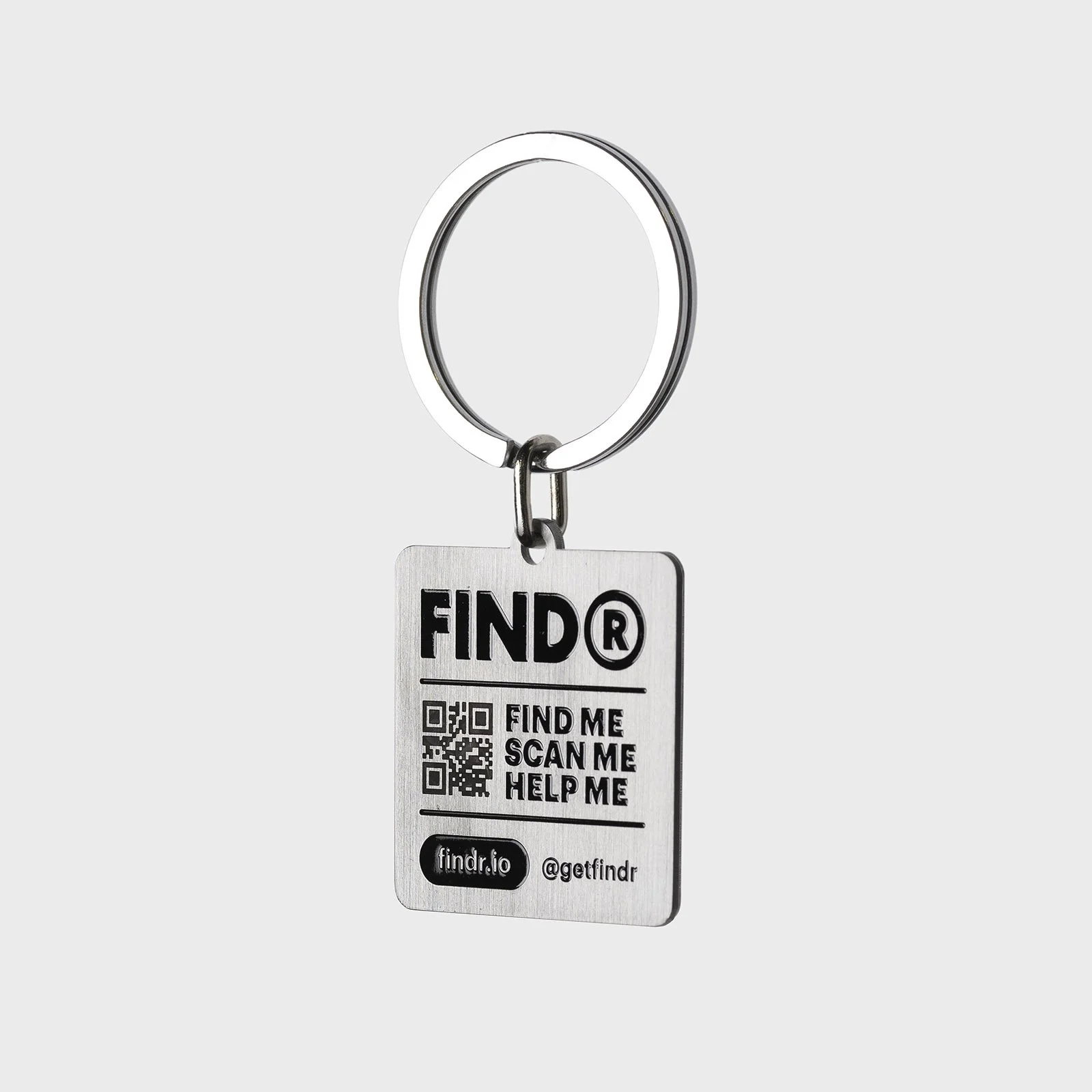 FindR QR Code Keychain Square front