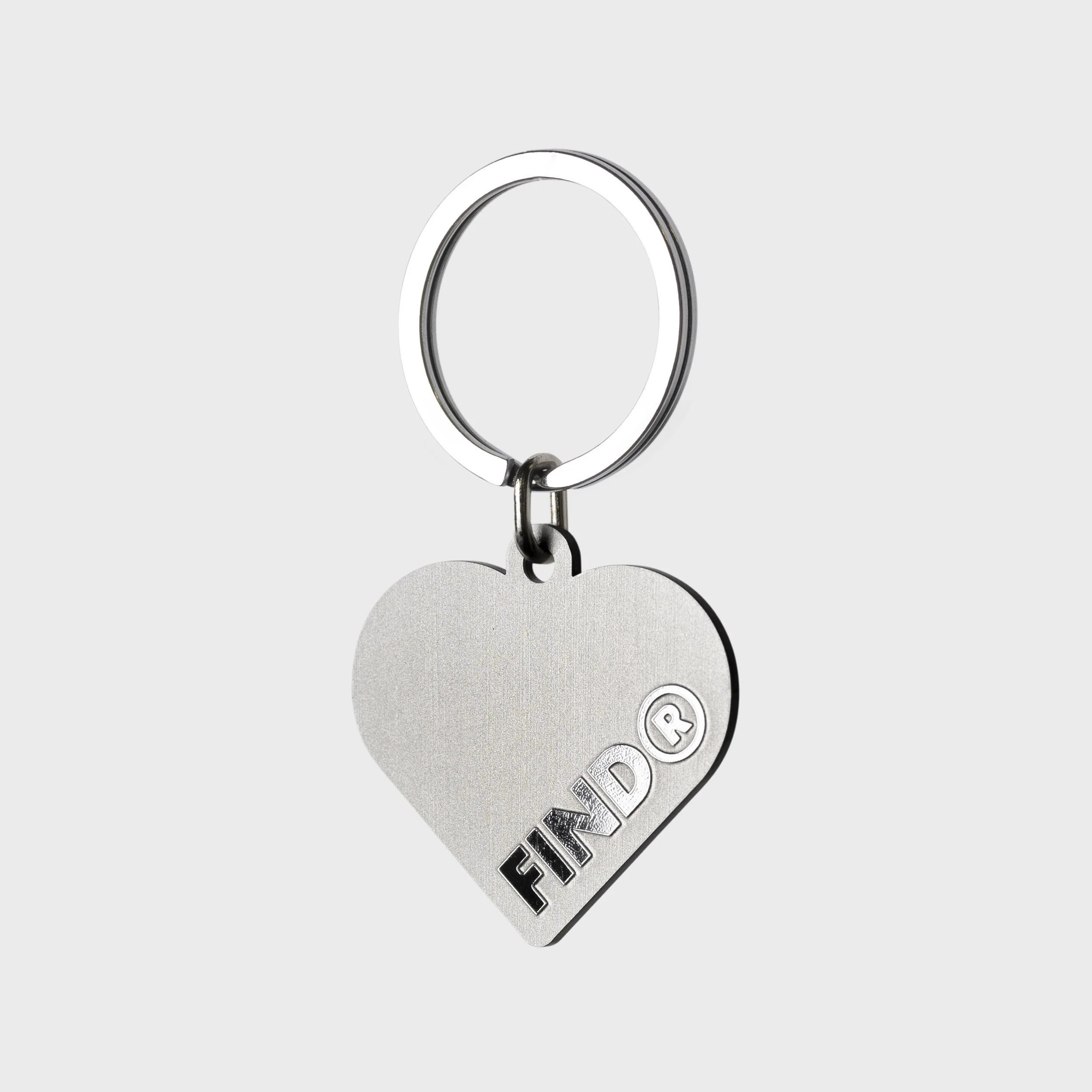FindR QR Code Keychain Heart back