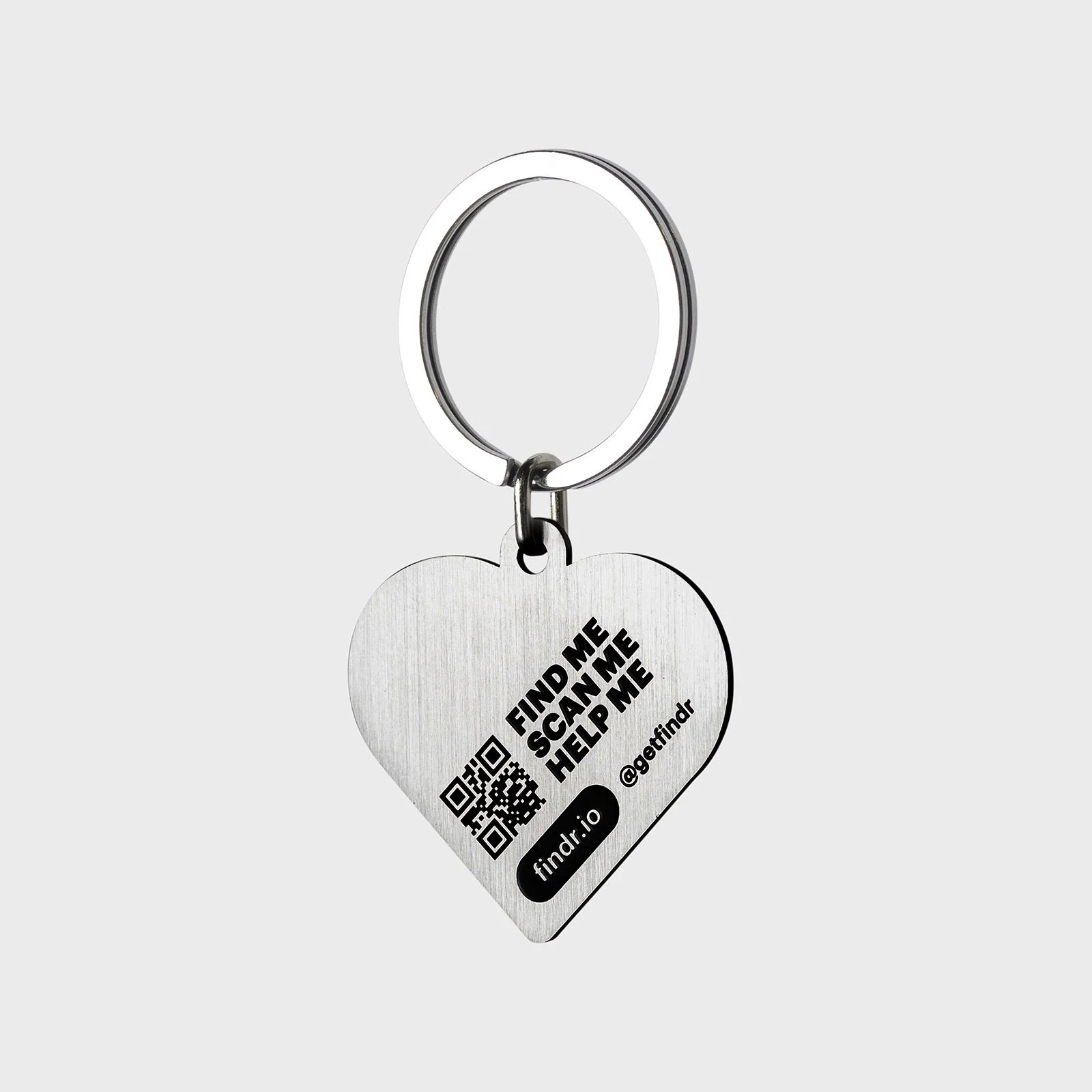 FindR QR Code Keychain Heart front