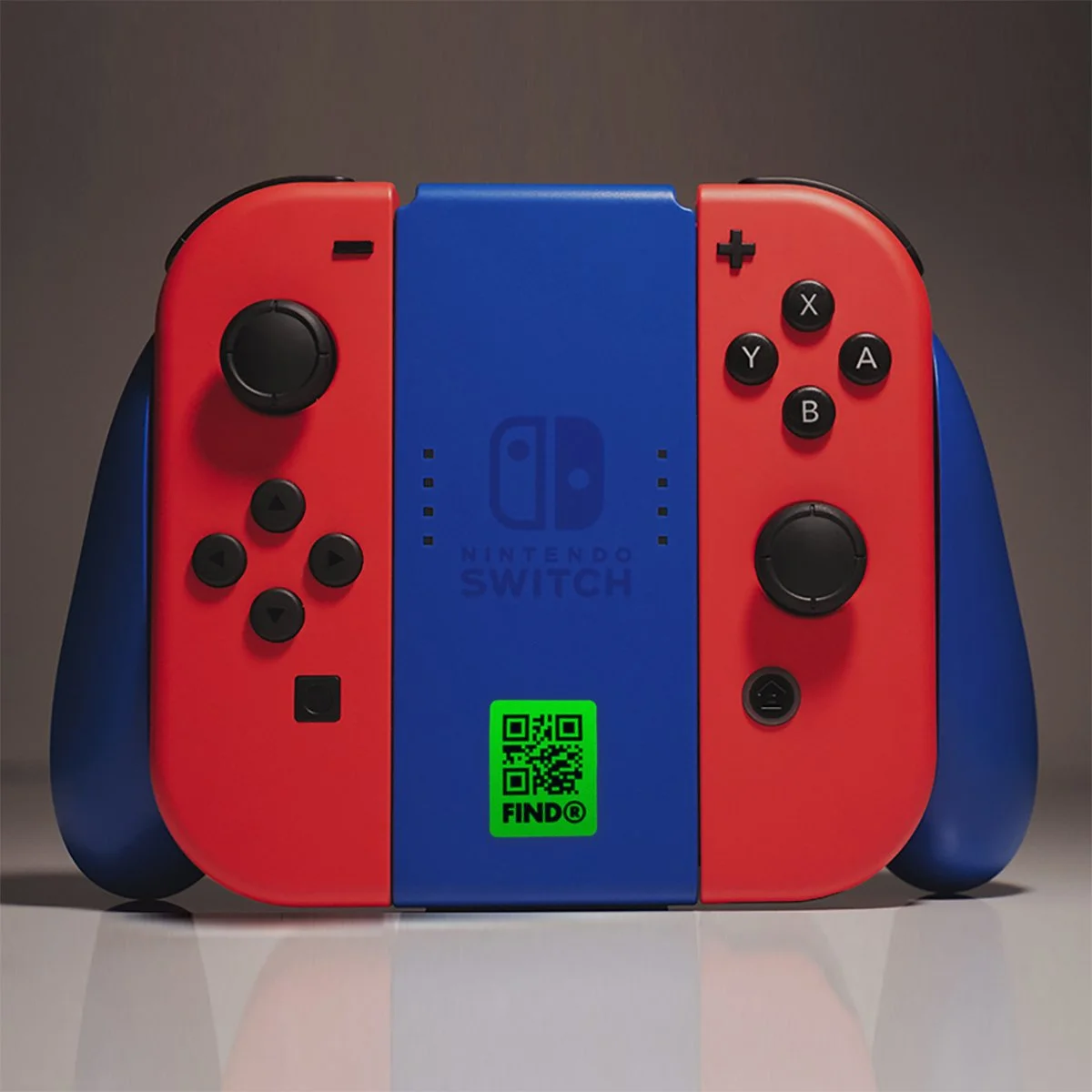 FindR QR code sticker on a game controler