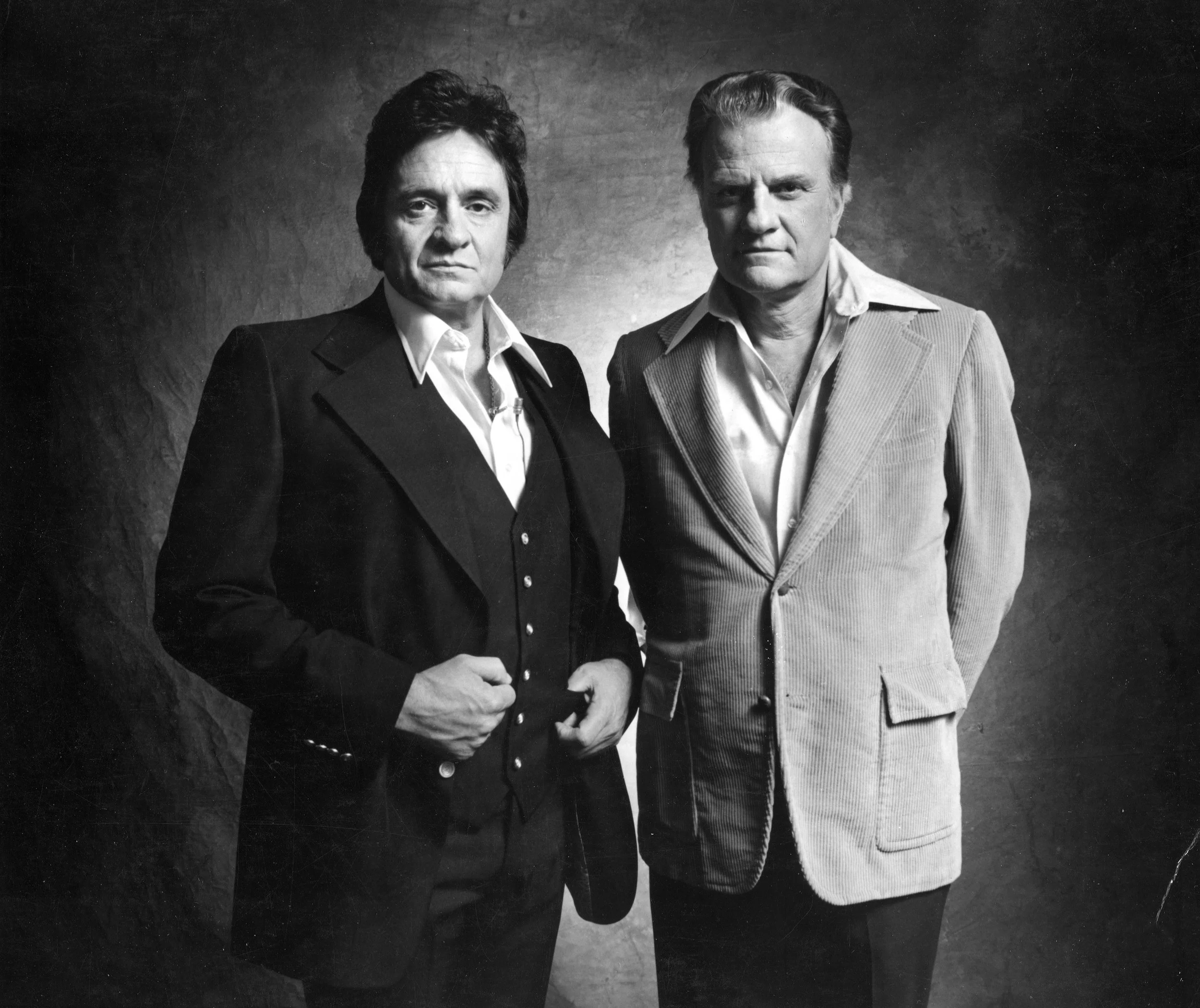 JOHNNY CASH/BILLY GRAHAM; 1932-2003 / 1918-2018 / Studio portrait: 1978