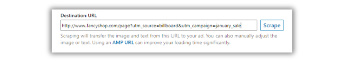 An example of using UTM links