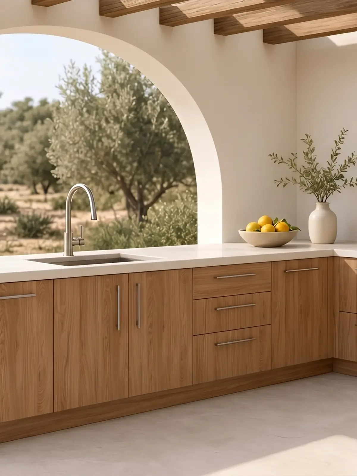 outdoor kitchen in desert