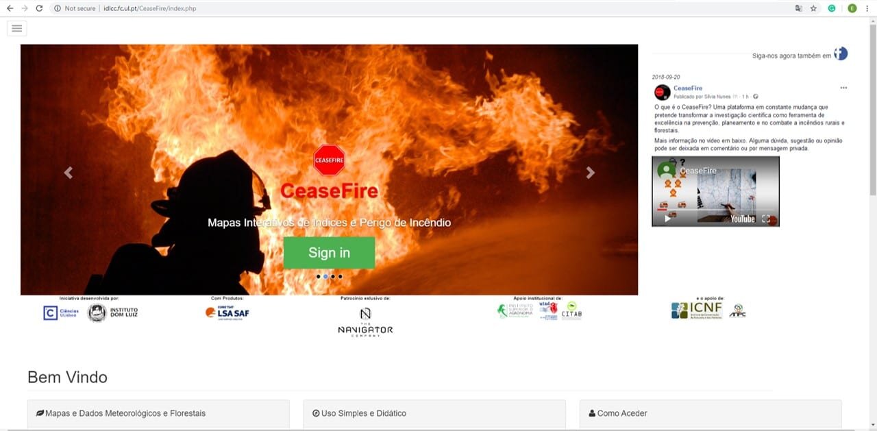 CeaseFire - a Platform to Help on Fire Prevention and Fighting