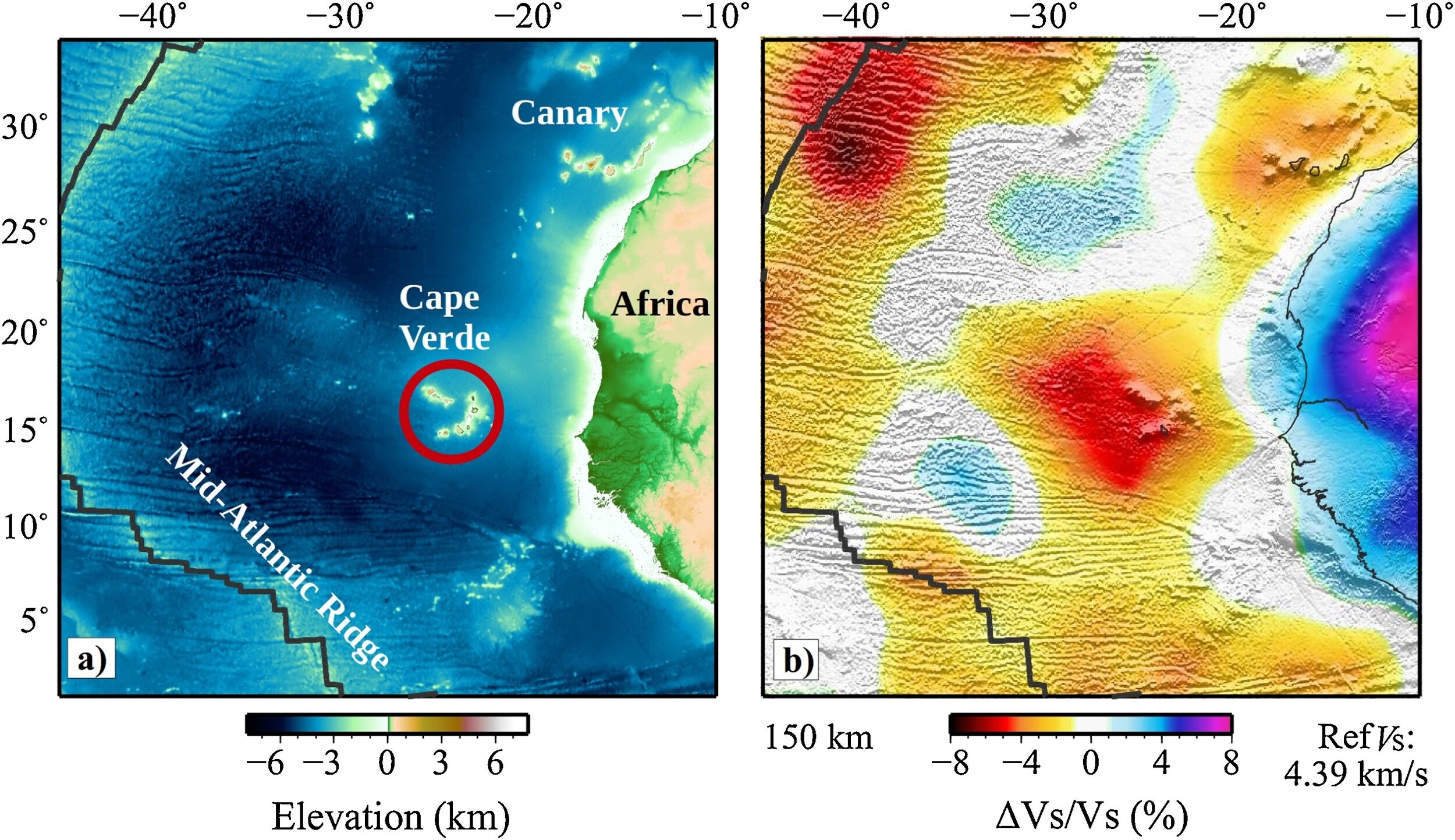 Evidence for High Temperature in the Upper Mantle Beneath Cape Verde Archipelago from Rayleigh-Wave Phase-Velocity Measurements