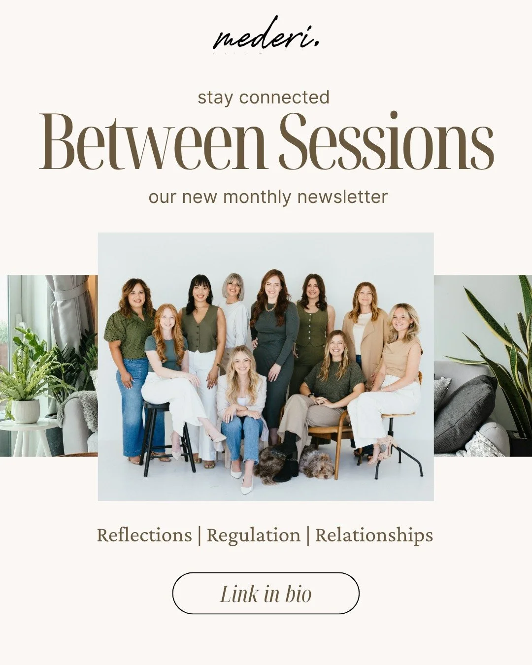 Stay connected Between Sessions 🌿

We&rsquo;re excited to introduce Between Sessions&mdash;Mederi&rsquo;s monthly newsletter created to offer reflection, regulation, and support in the in-between.

Therapy doesn&rsquo;t end when the session does, an