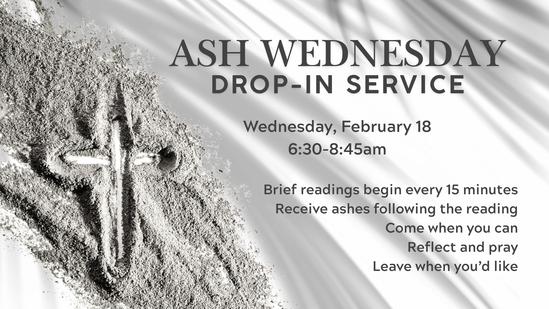 Ash Wednesday Drop-In Service