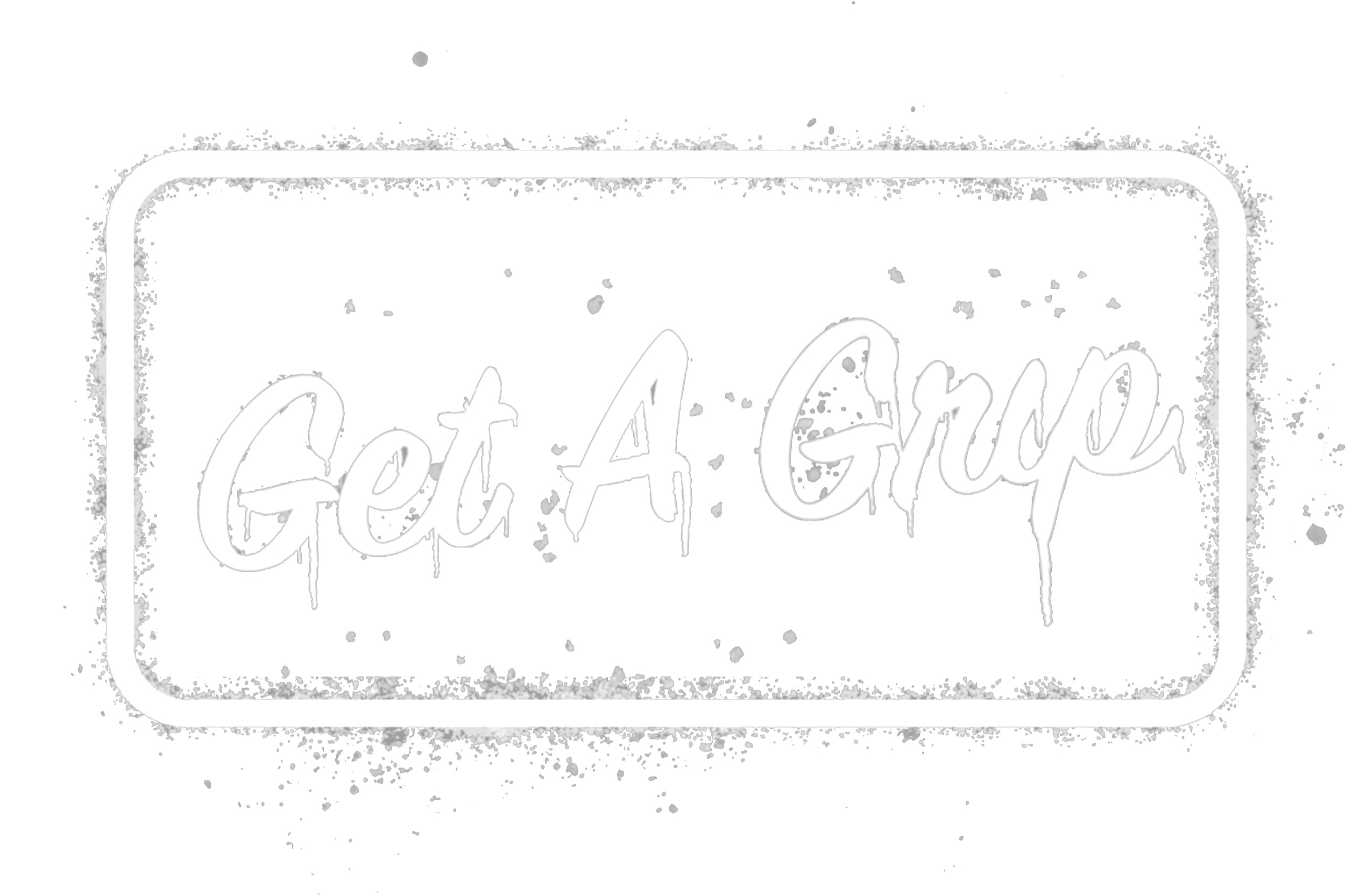 A white neon sign with the words 'Get A Gun' inside a rounded rectangular frame against a black background.