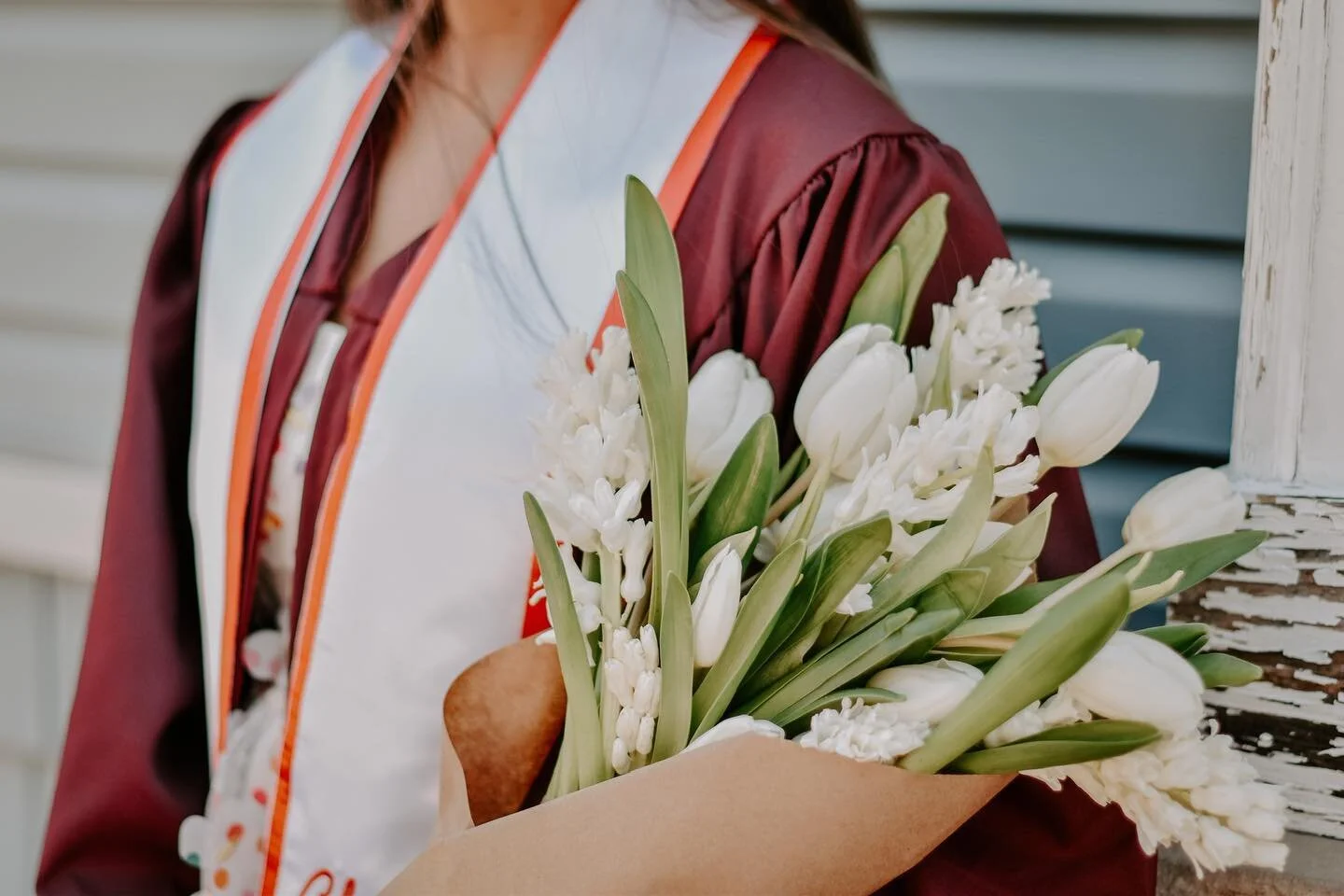 Today was a milestone for CJF...I GRADUATED!!!🥳🍾 

A bit of background for ya- I started this floral business my sophomore year of college as a hobby. I sold bouquets on campus at Greek life &amp; other university sponsored events, it was really fu