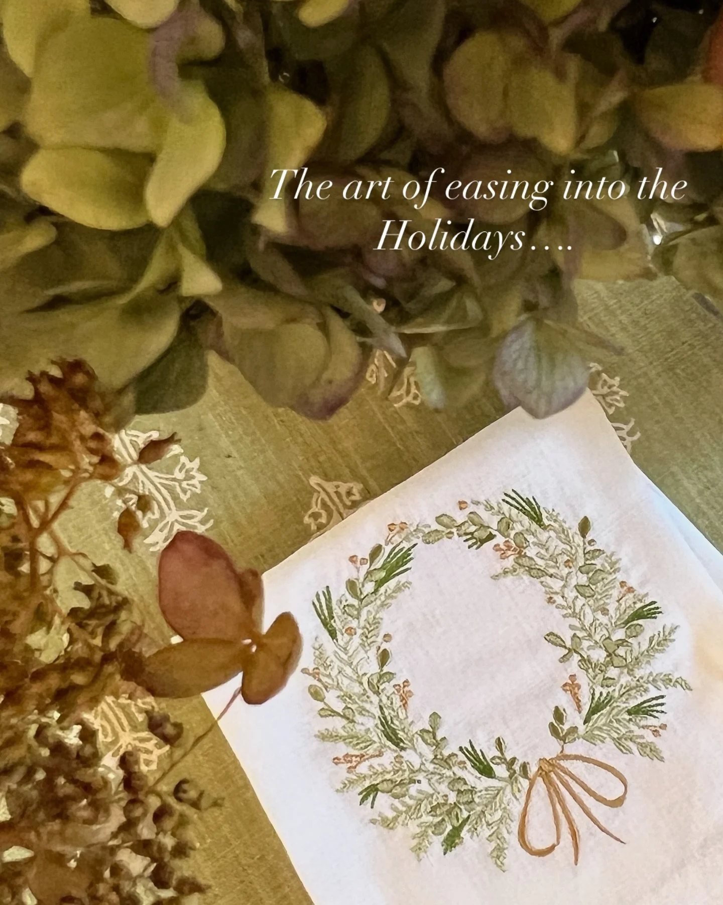 These lovely, early days of the Holiday season!