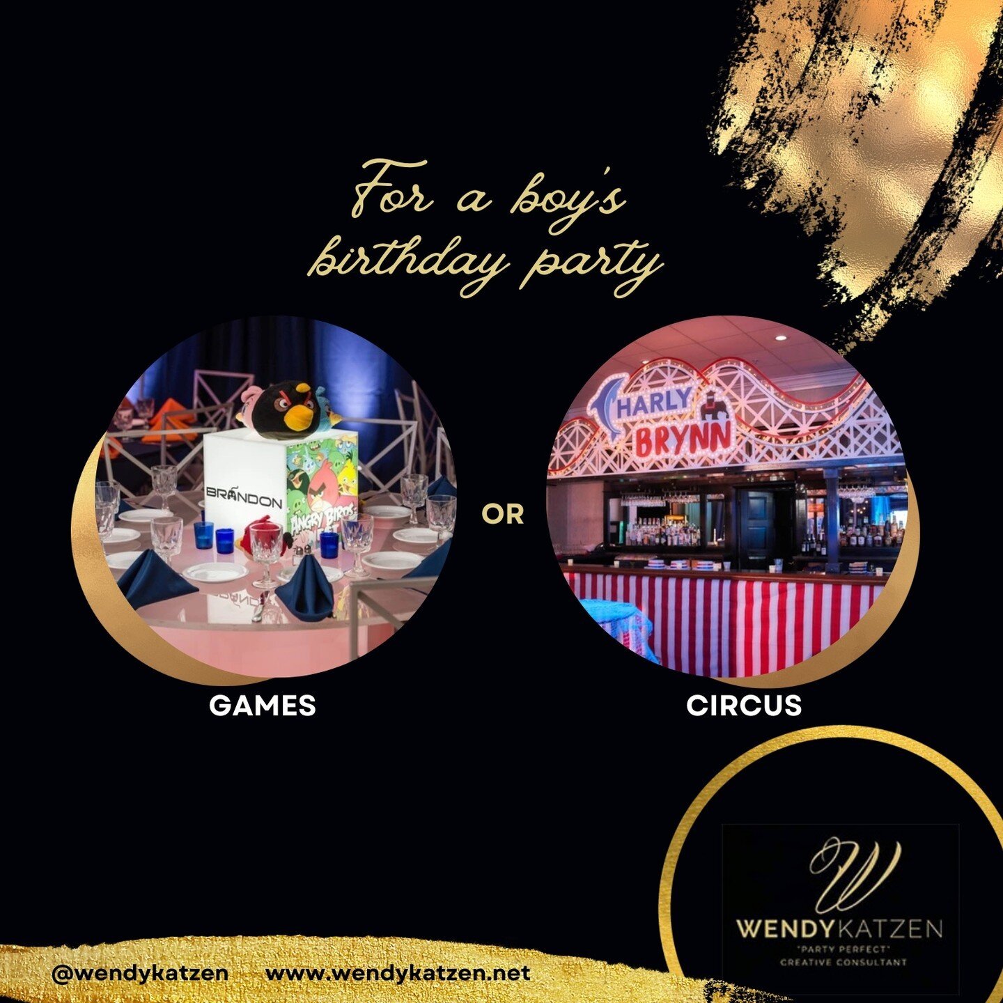 When you want an exciting option for your kid's birthday, leave it up to us! 

Choose from a variety of themes like gaming, circus, animals and so many more!

Visit www.wendykatzen.net or call us via 301-404-9499 today!

#wendykatzen #weddingsmd #eve