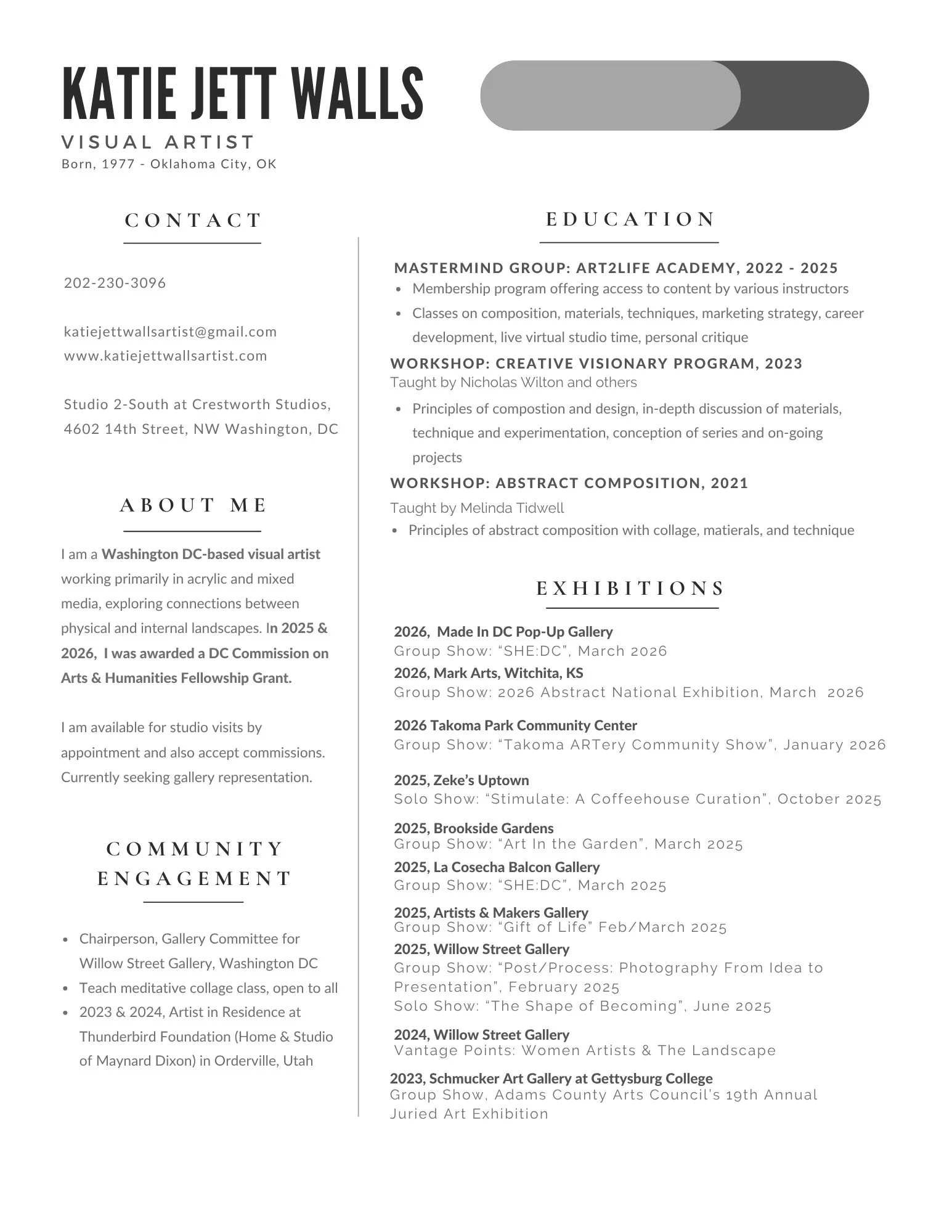 JPG image of Katie Walls CV