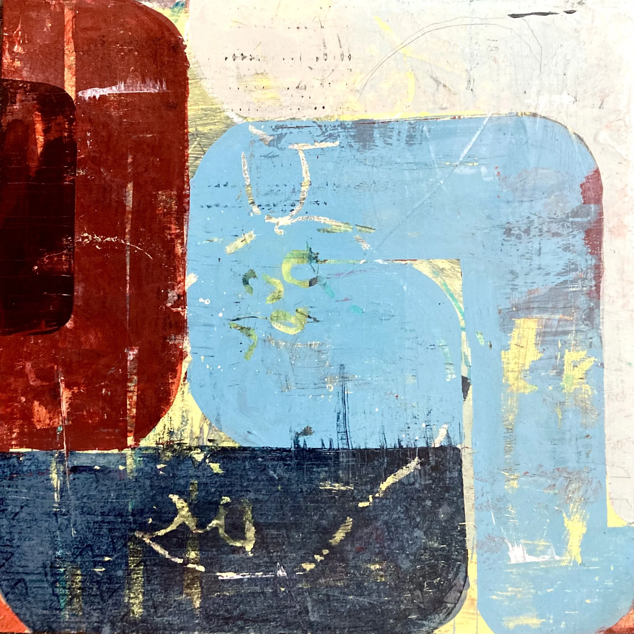 **SOLD** Lemon Water | 
12x12 mixed media painting on birch panel