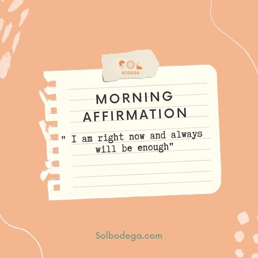 Say this in the mirror, say this in the shower, say this as you are driving to work, say this during your meditation. Write this down 10 times and believe it in your heart.🥰🥰🥰

☀️☀️☀️ Visit SolBodega.com for holistic lifestyle services &amp; our  