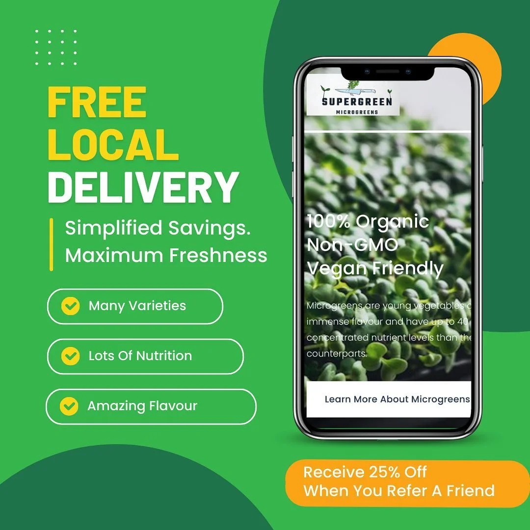 Surprise your loved ones with the gift of freshness! Receive 25% off when you refer a friend! Let&rsquo;s all do our part for a greener future! 
.
.
.
.
.
#microgreens #healthylifestyle #motivation #naturelovers #guelphontario #guelphsmallbusiness #k