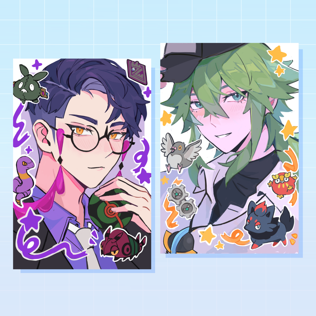 Pokemon | Corbeau & N Foil Prints