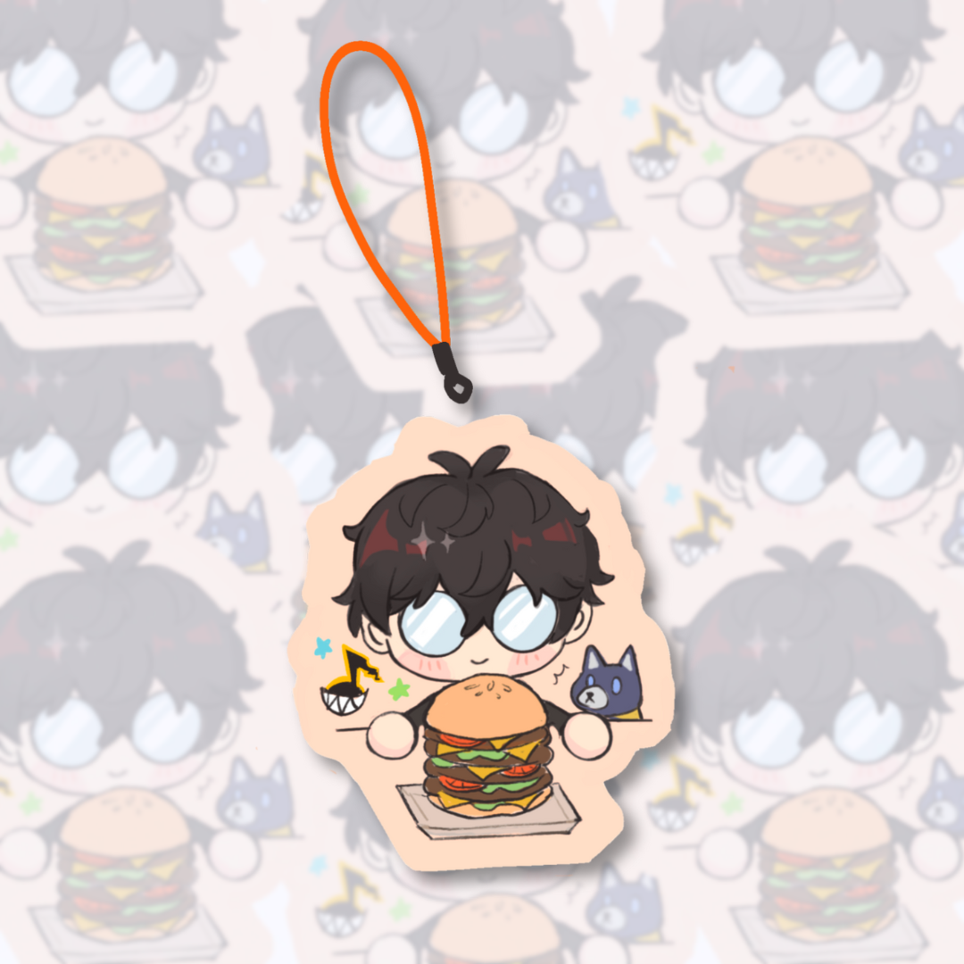 Persona 5 | Joker Burger Challenge Phone Charm
