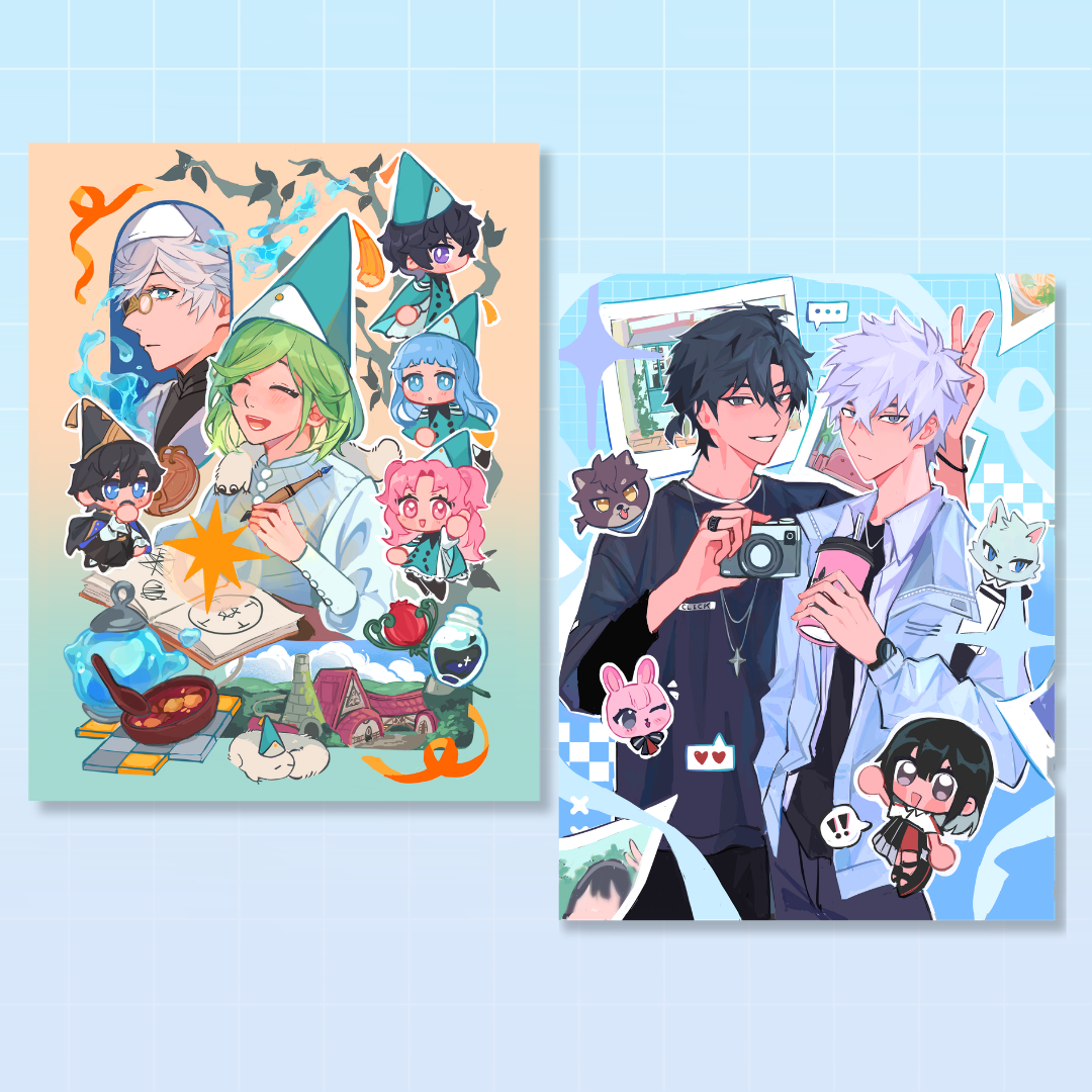 Link Click, Witch Hat Atelier | Large Foil Prints