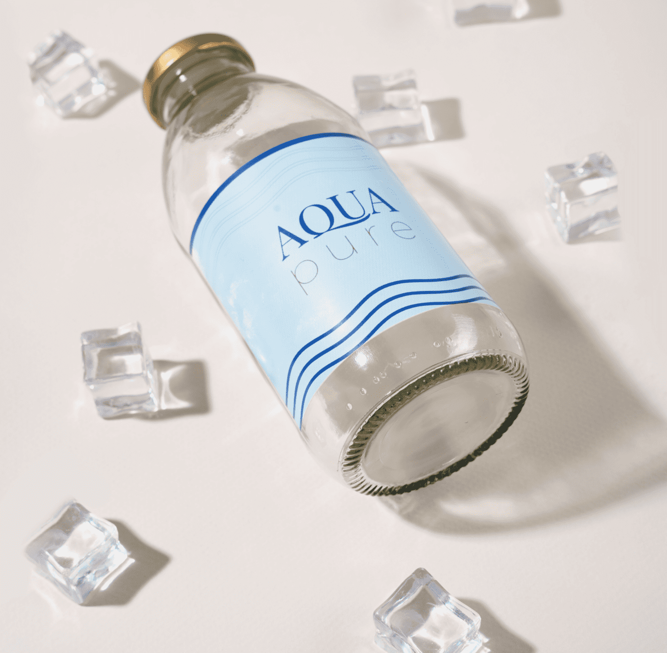 Botella de cristal pequeña con Bopp Blanco hecho por Industrias Omega