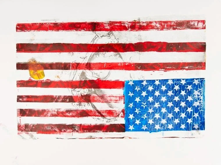 home of the brave
mixed media print
18" x 24"