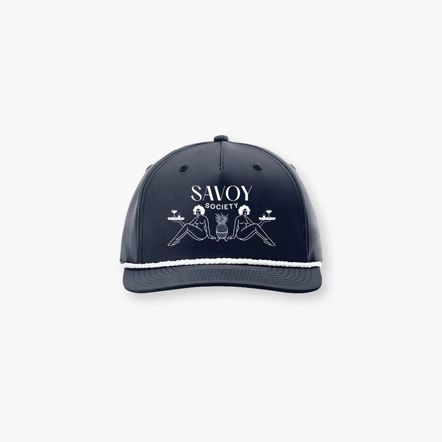 Savoy 5-Panel Rope Hat - Navy