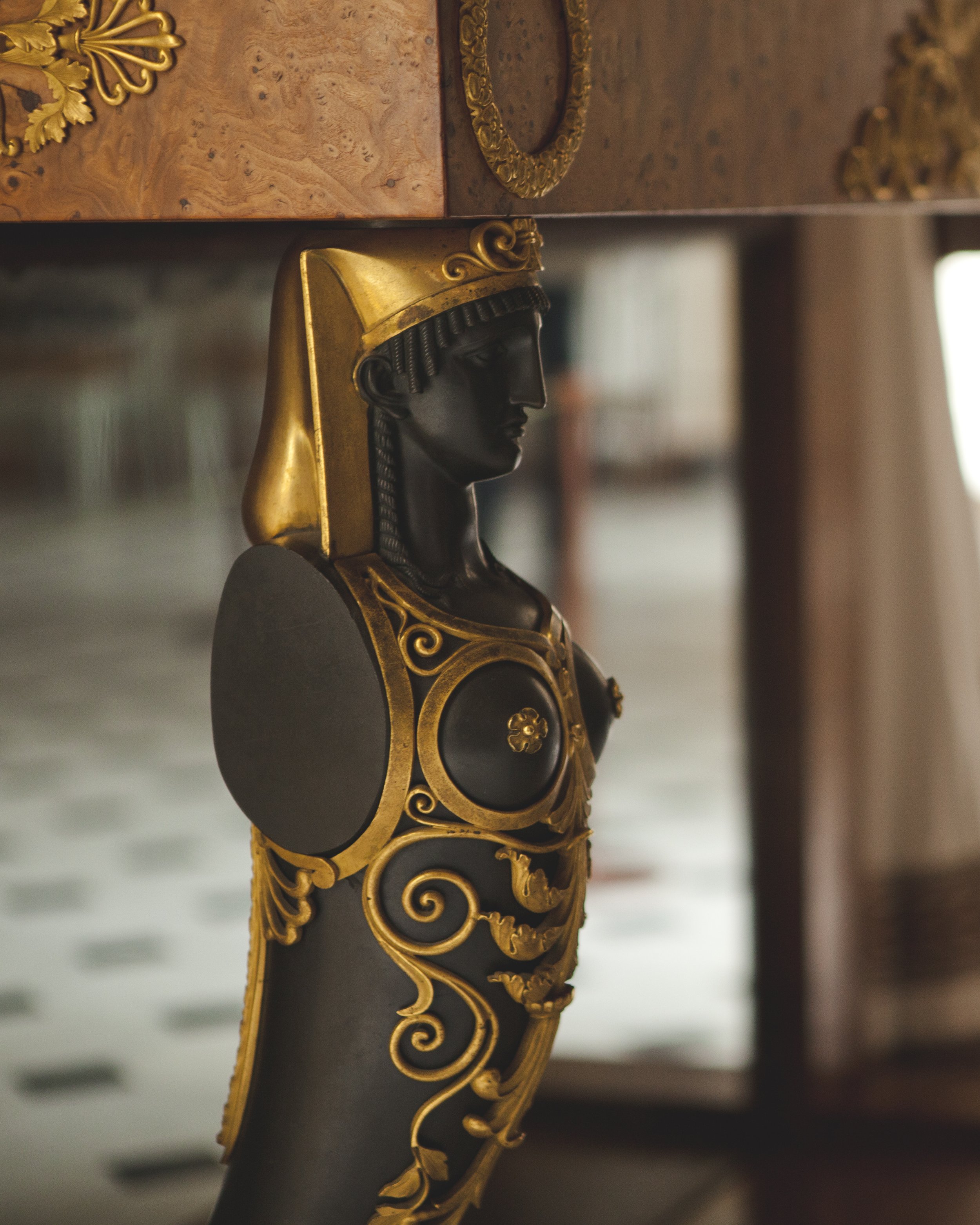 Craftsmanship at Versailles | Ebony & Gold Table Leg
